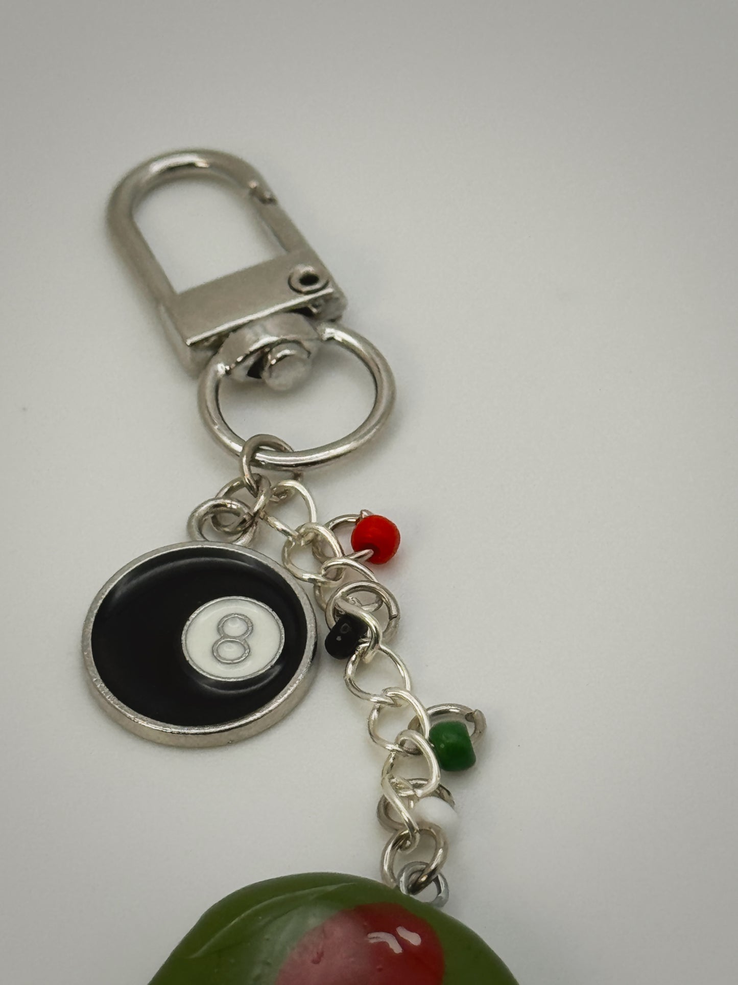 Miss Olive Bag Charm | Handmade Polymer Clay Key Chain