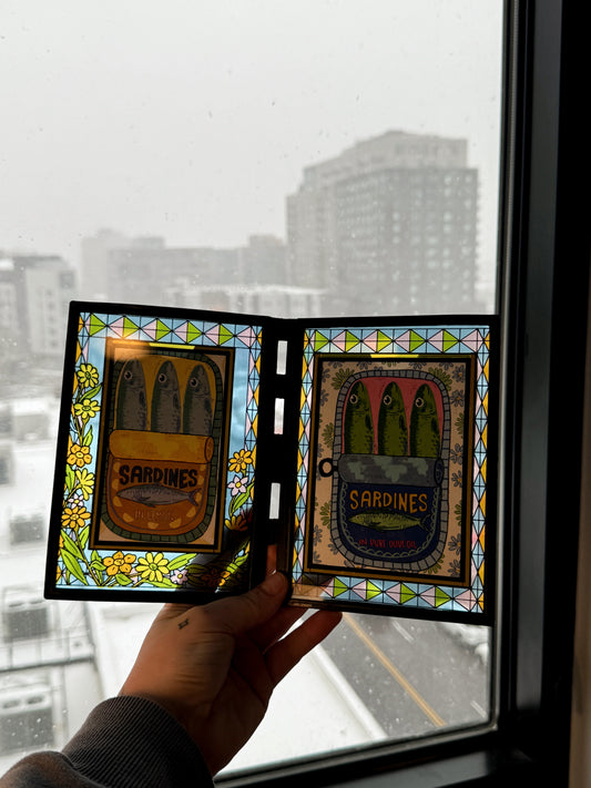 Vintage Hinged Sardine Art Frame – Quirky Kitchen Decor