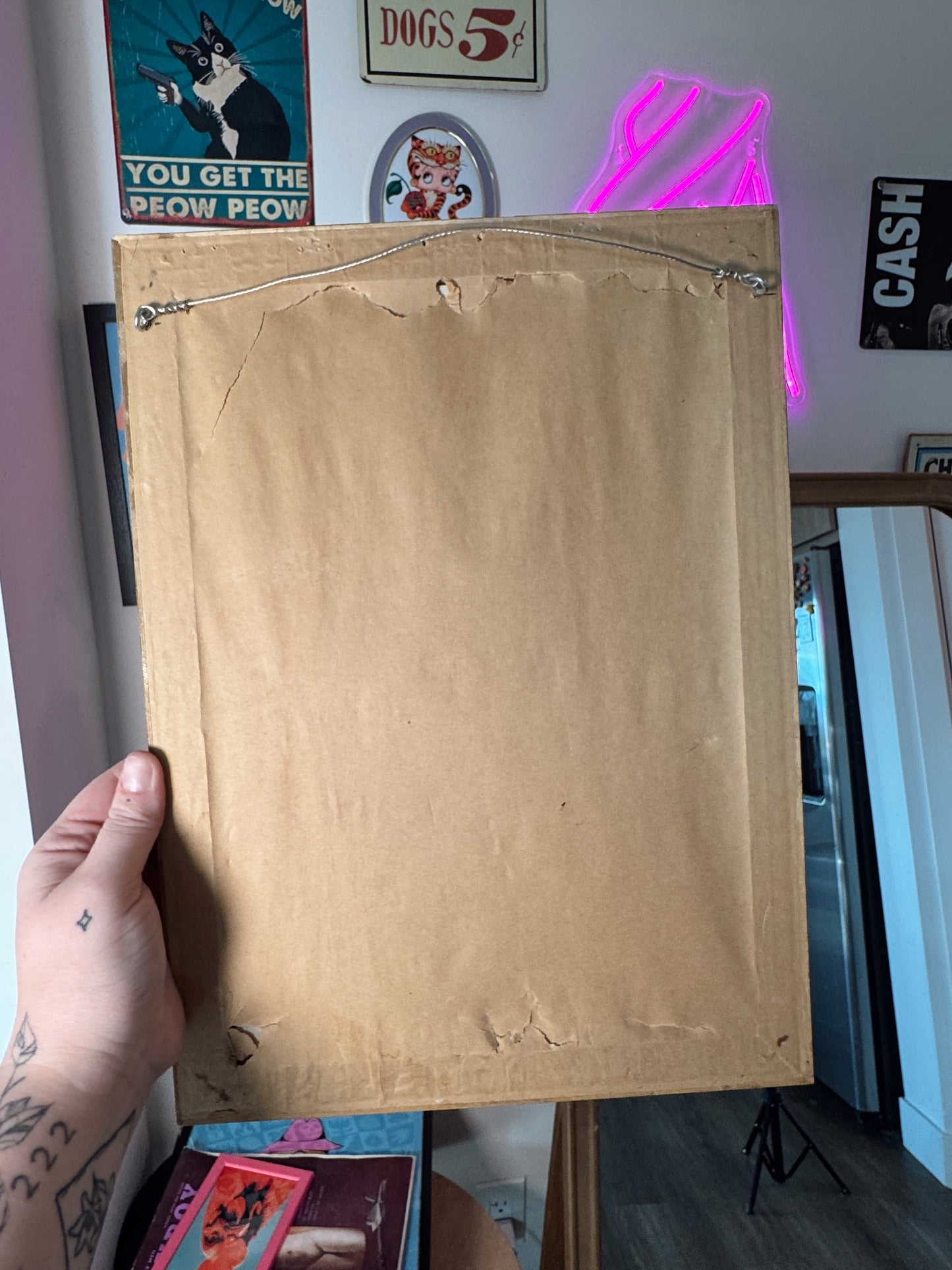 Vintage Victorian Bathroom Illustration in Ornate Gold Frame – 15” x 11”