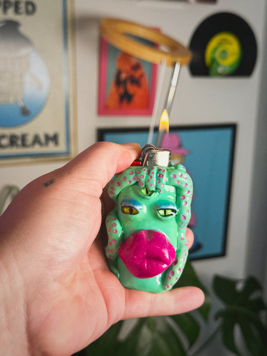 Creature Lighter Case| Fits Standard Bic | Handmade Polymer Clay Art