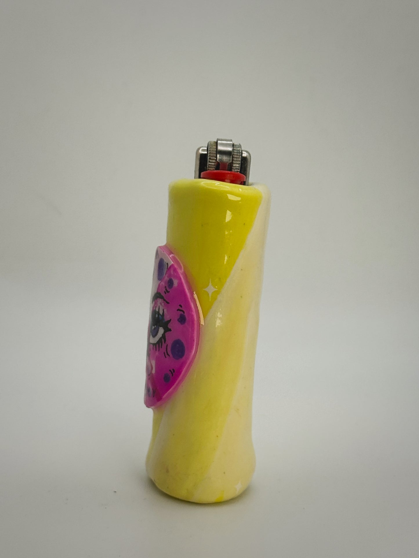 Funky Lil Moon Lighter Case| Fits Standard Bic | Handmade Polymer Clay Art