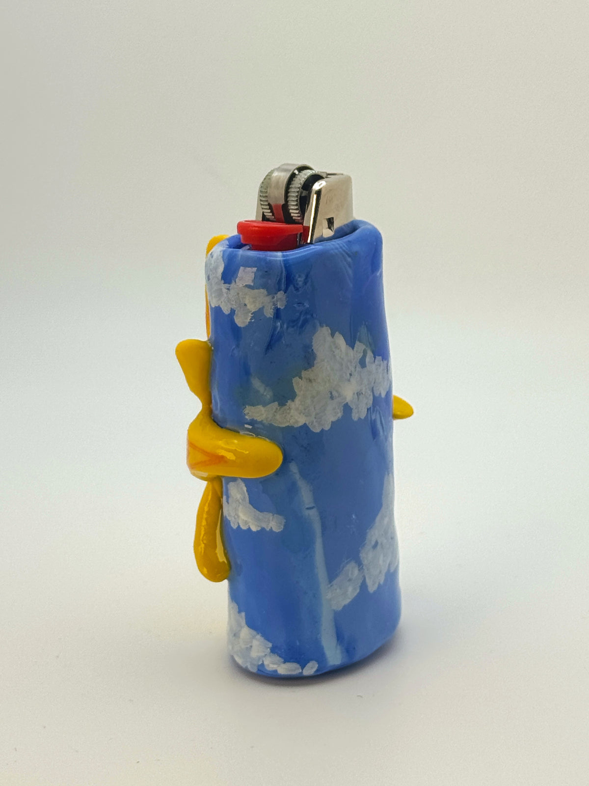 Celestial Sun Case with charm| Fits Standard Bic | Handmade Polymer Clay Art