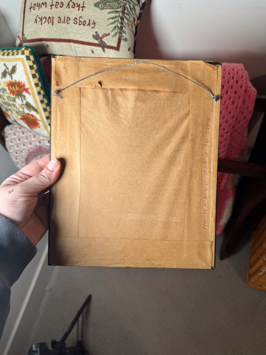 Vintage 1931 Framed Hand Cut Silhouette Folk Art – Signed & Dated