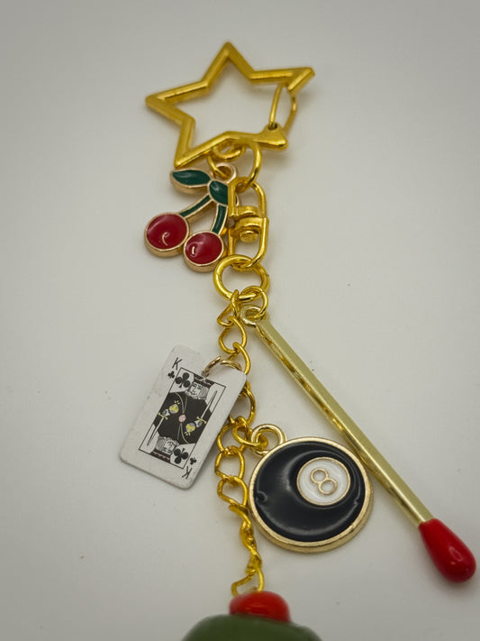 Girls Night Out Keychain – Handmade Polymer Clay Bag Charm