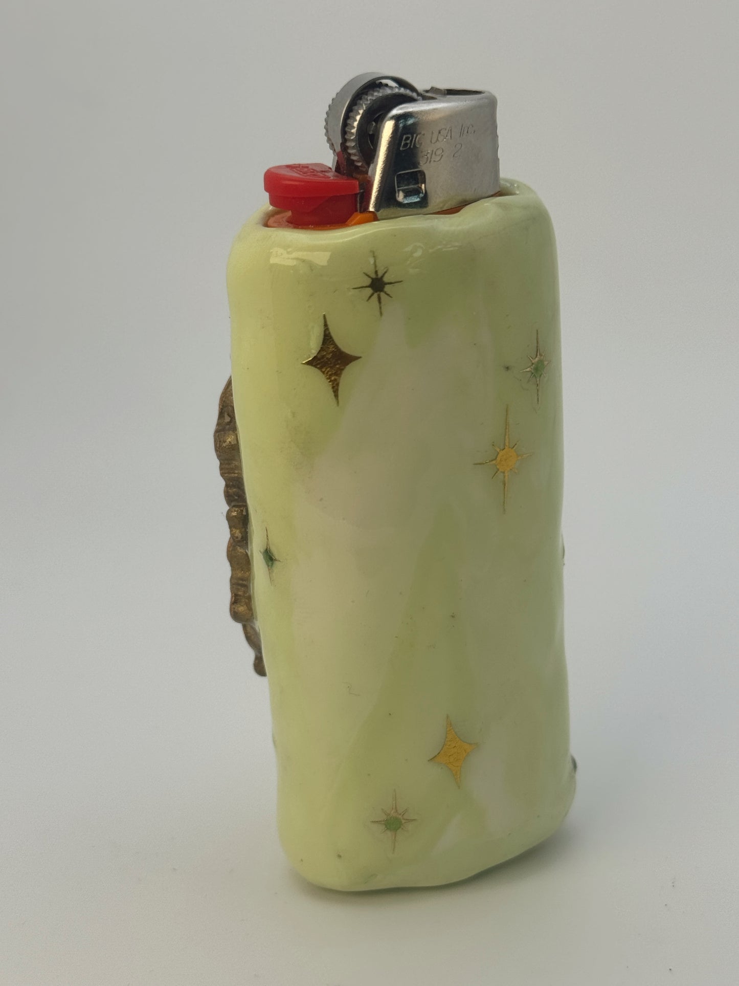 Duck That Doesn’t Give a F*ck Polymer Clay Lighter Case – Vintage Portrait Style