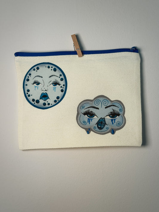 Sad Girl Club Hand-Pressed Bag | 8 x 6 Natural Cotton