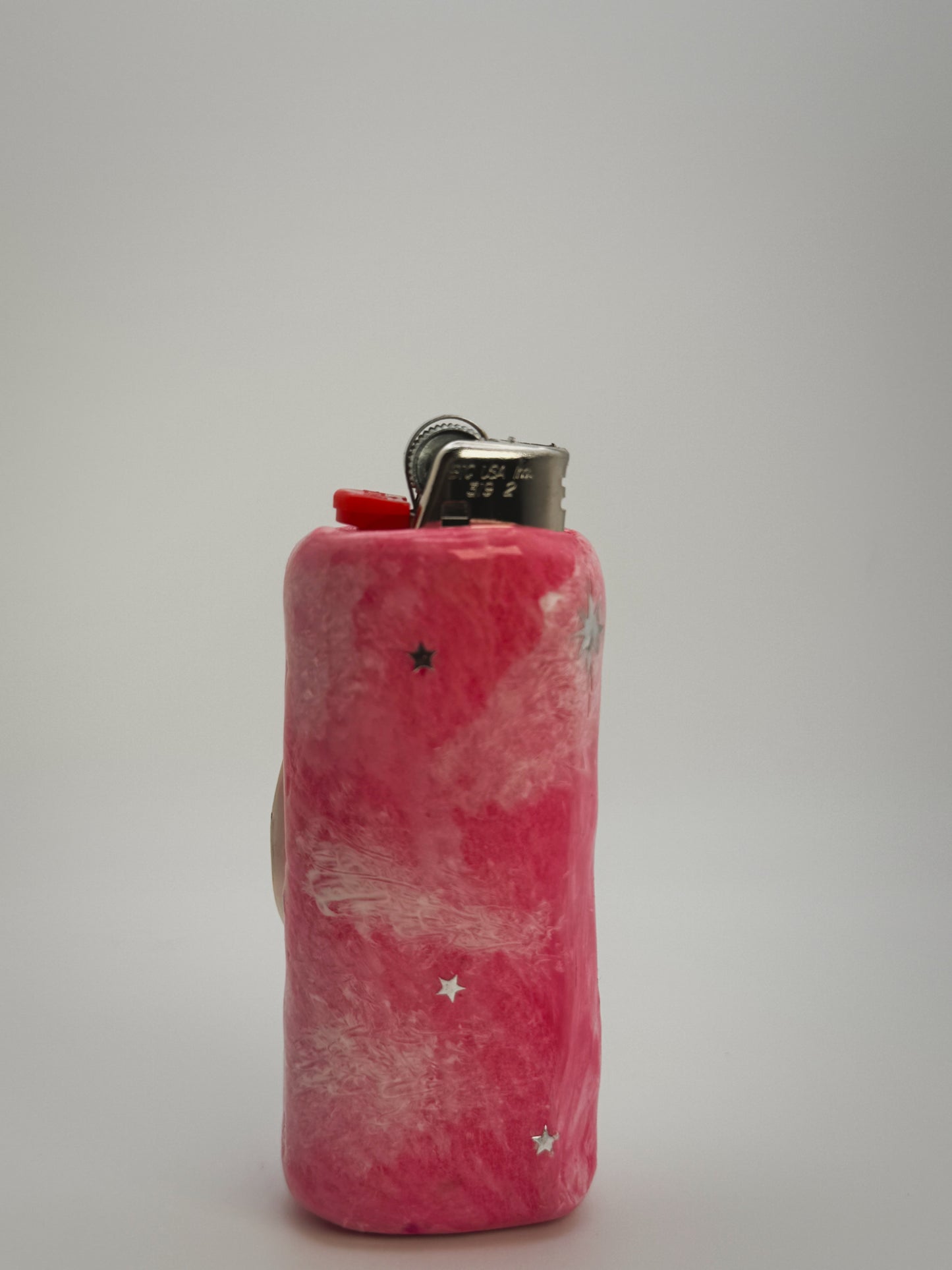 Smoking Moon Lighter Case| Fits Standard Bic | Handmade Polymer Clay Art