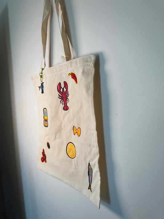 Euro Summer Hand-Pressed Tote Bag | 15x16 Natural Cotton — Luxe