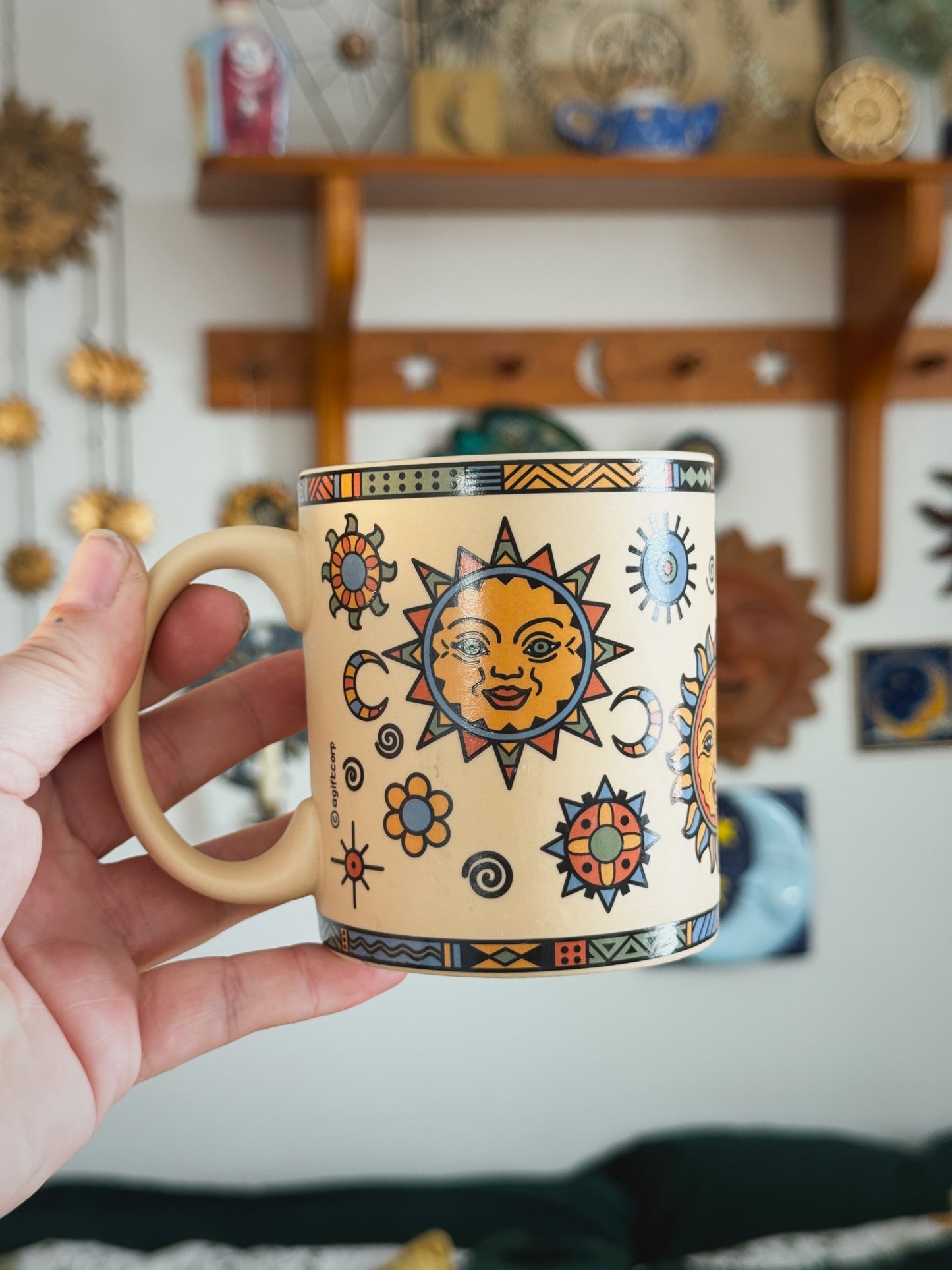 Vintage 90s Las Vegas Celestial Mug – Sun and Moon Souvenir Coffee Cup