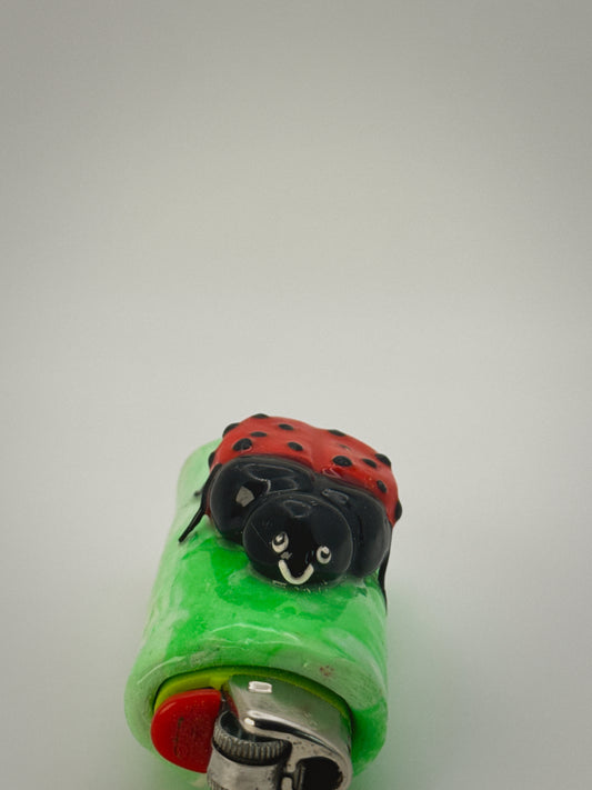 Lady Bug Lighter Case| Fits Standard Bic | Handmade Polymer Clay Art