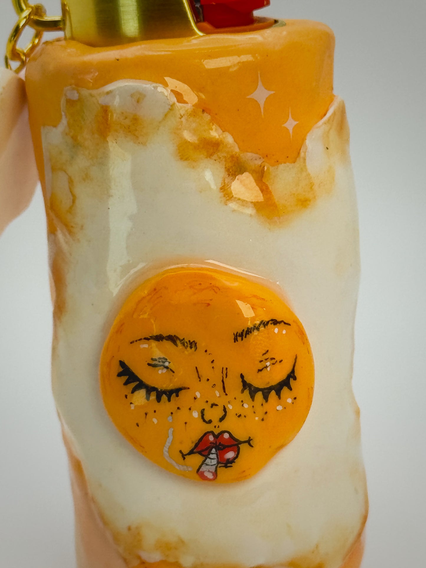 Fried Like An Egg Lighter Case w/ charm | Fits Standard Bic