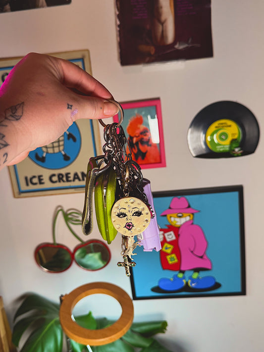 PREORDER: Mini Moon Keychain - Cute Hand-Made Clay Charm