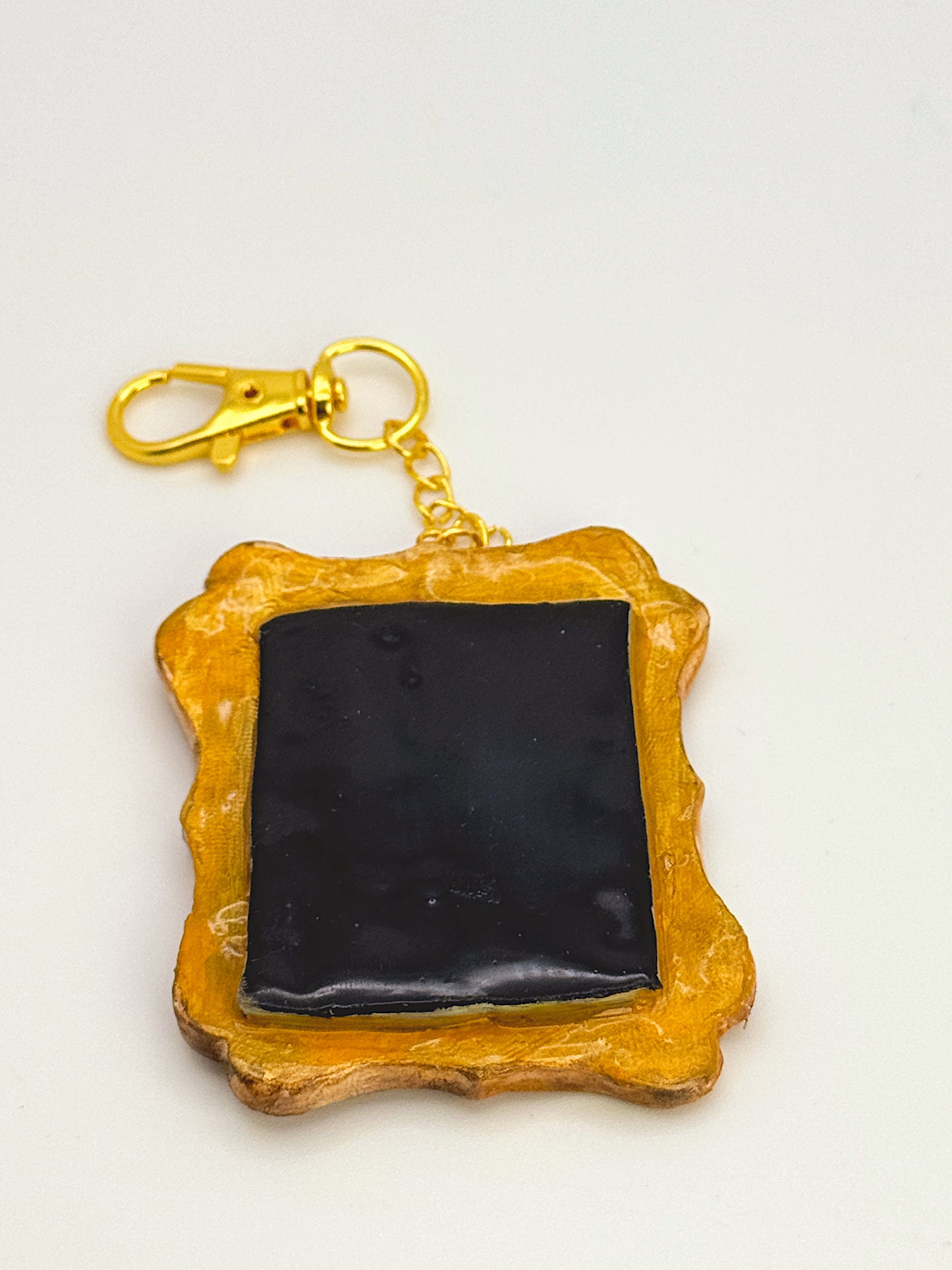 Vintage Beetle Frame Keychain – Sculpted Mini Art Relic