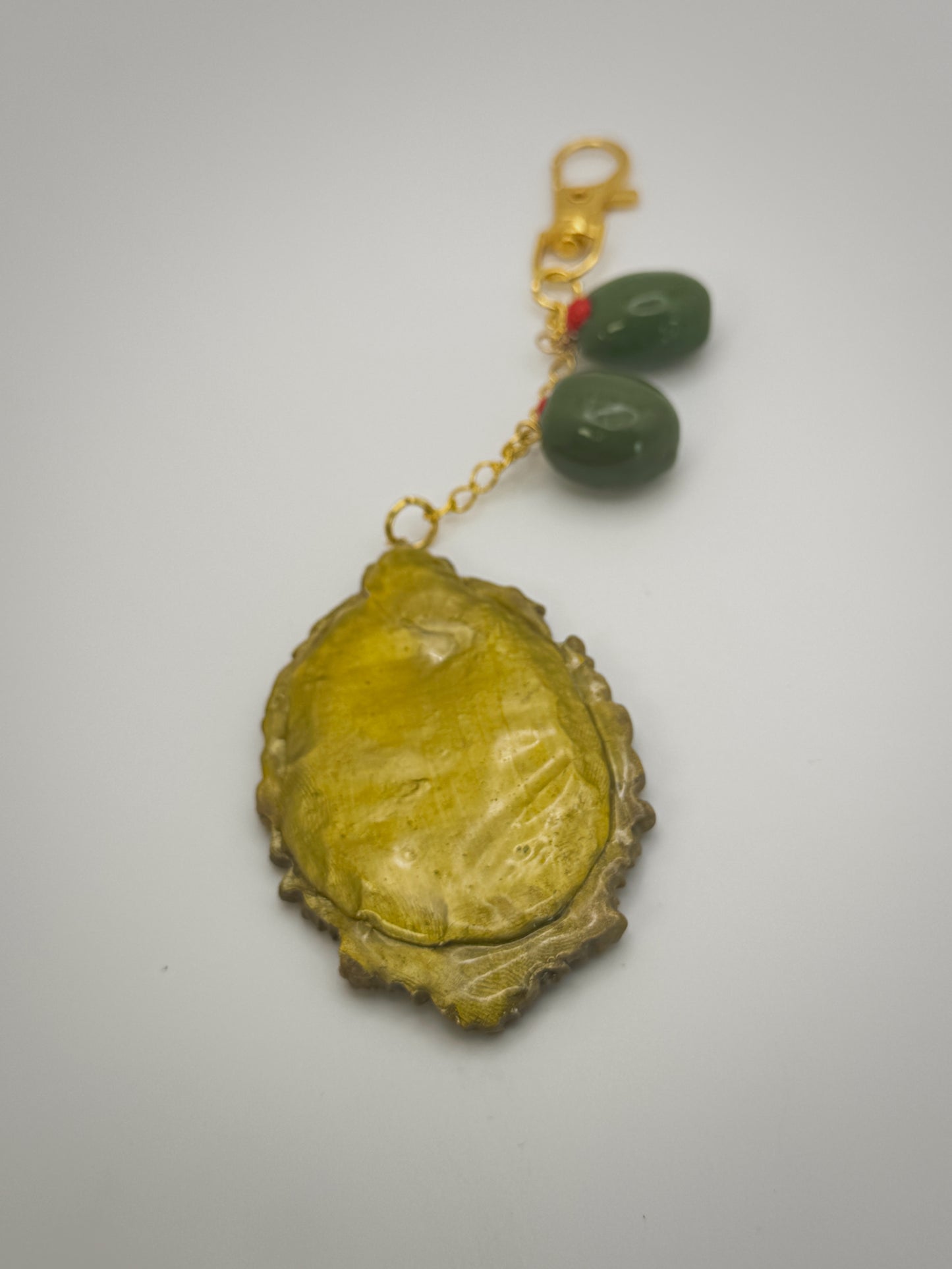 Vintage Frame Extra Dirty Martini Keychain – Handmade Polymer Clay Bag Charm