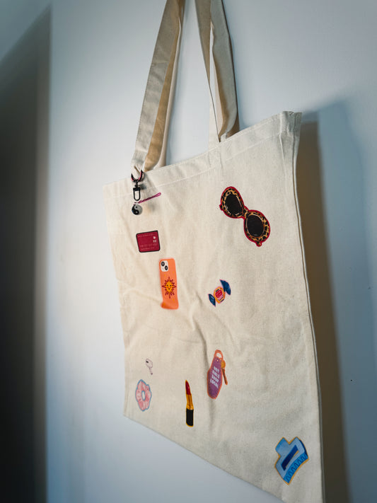What’s In My Bag Hand-Pressed Tote Bag | 15x16 Natural Cotton — Luxe