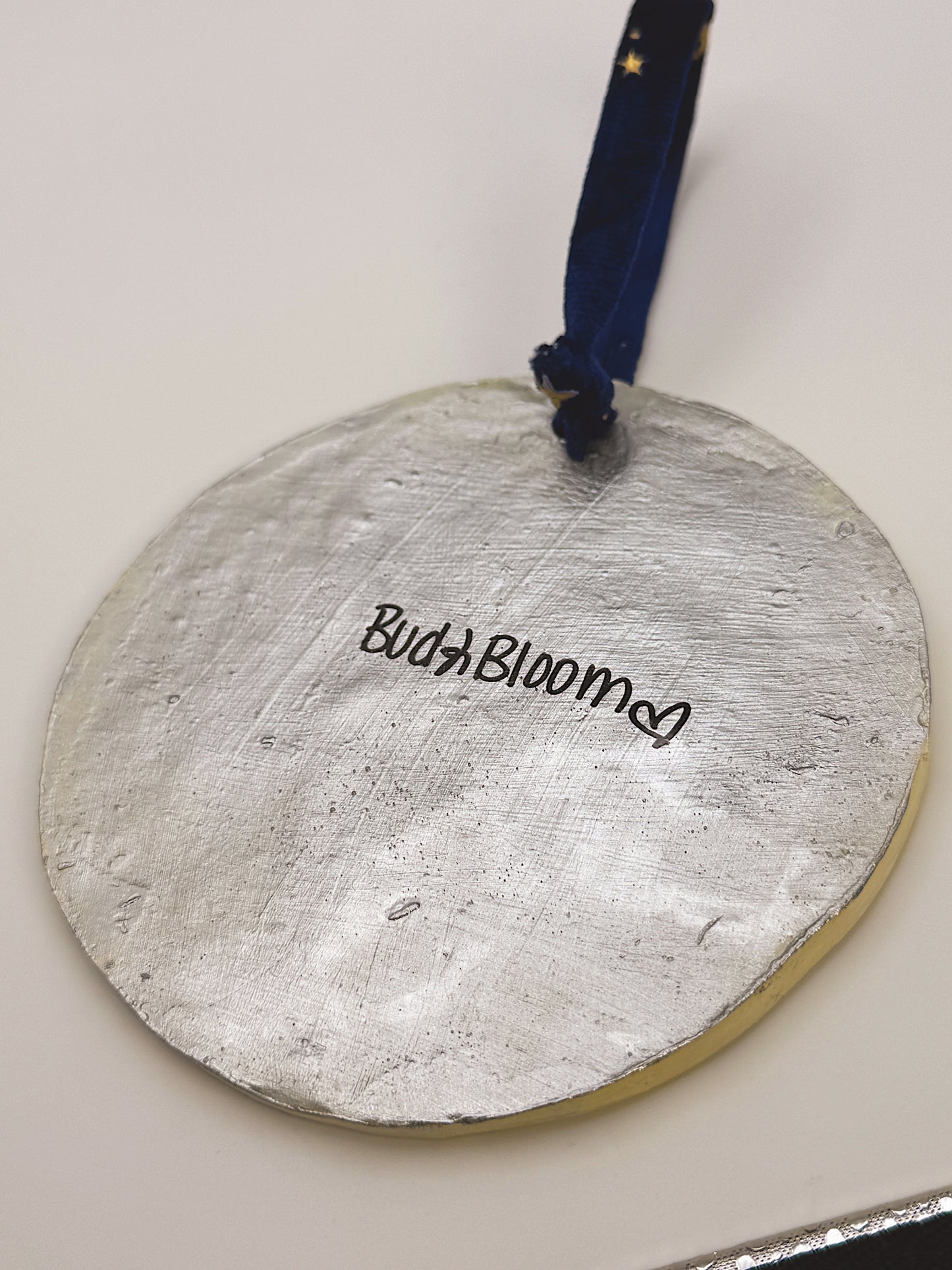 Moon Face Wall Hanging – Handcrafted Polymer Clay Art (4.5”)