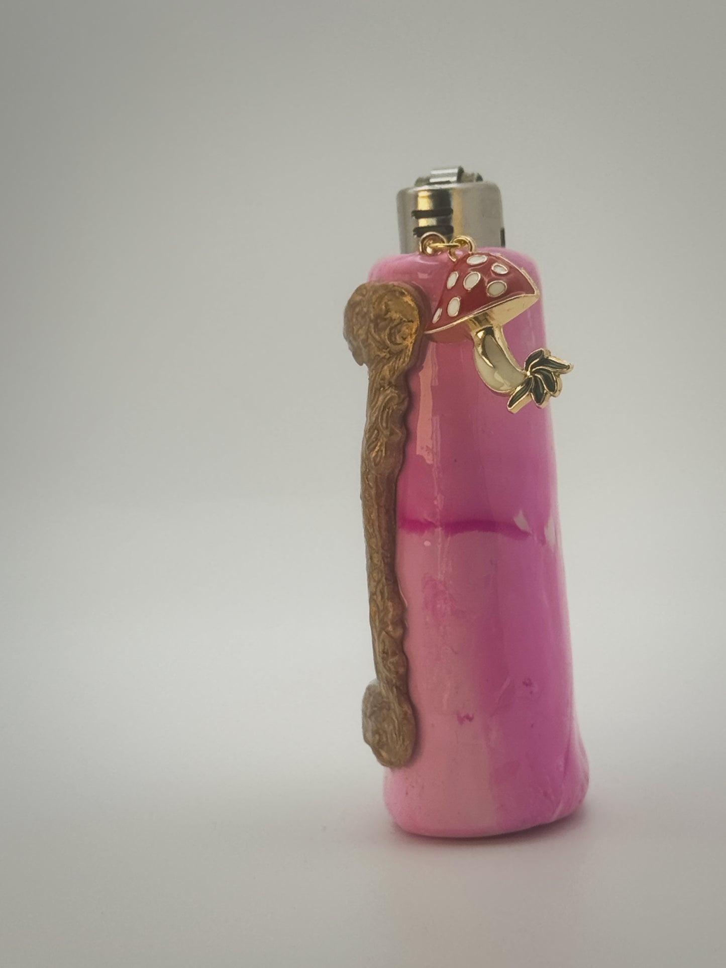 Rip It Frog Lighter Case with charm| Fits Standard Bic | Handmade Polymer Clay Art