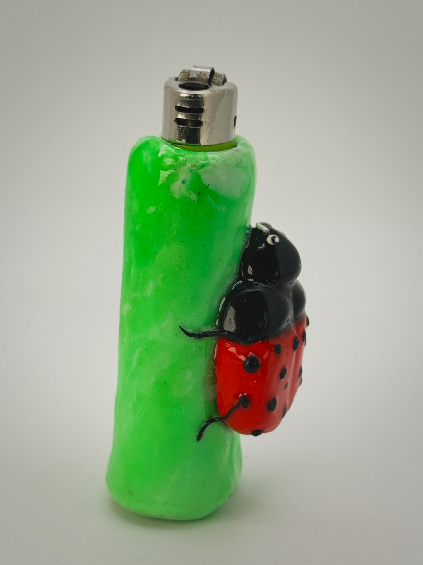Lady Bug Lighter Case| Fits Standard Bic | Handmade Polymer Clay Art