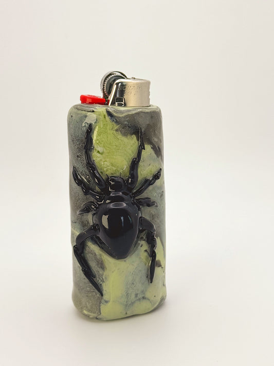 Spider Lighter Case – Hand-Sculpted Polymer Clay Functional Art