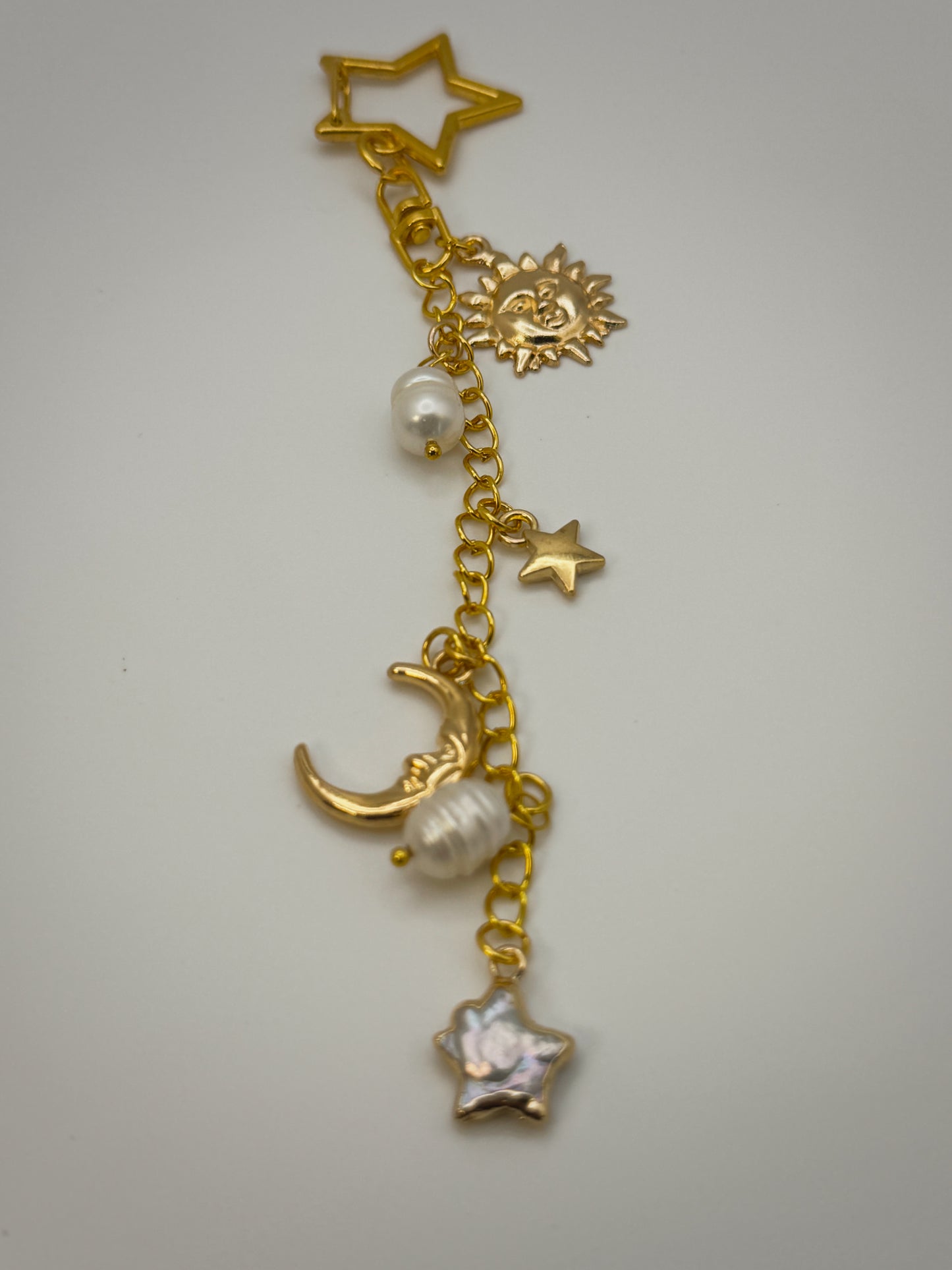Gold Celestial Bag Charm | Handmade Key Chain