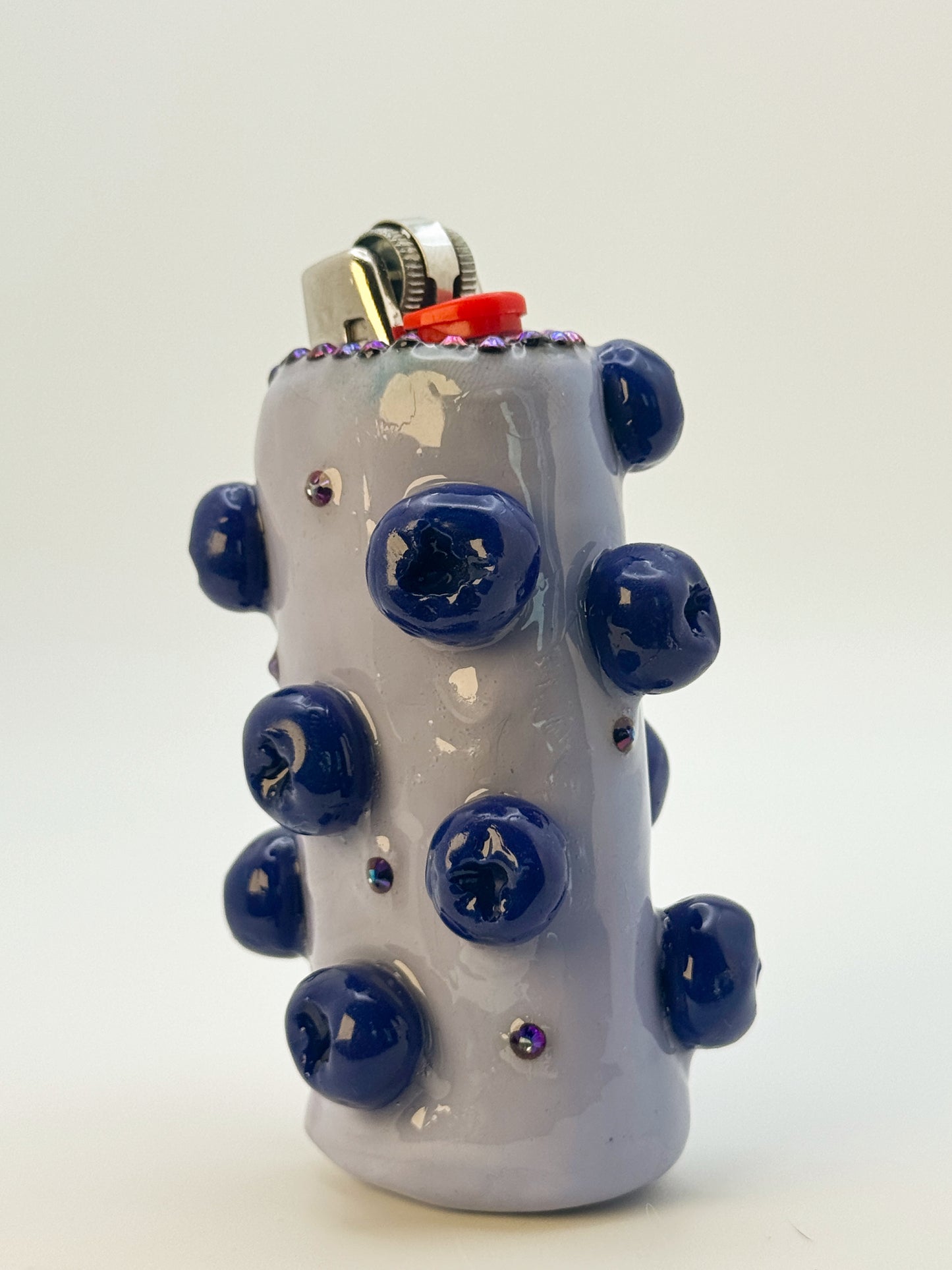 Fresh Blueberries Lighter Case| Fits Standard Bic | Handmade Polymer Clay Art