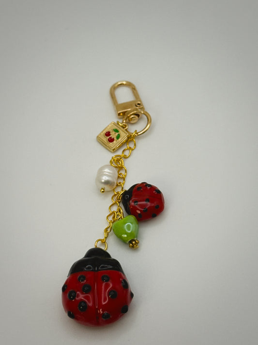 Ladybug Charm | Handmade Polymer Clay Key Chain