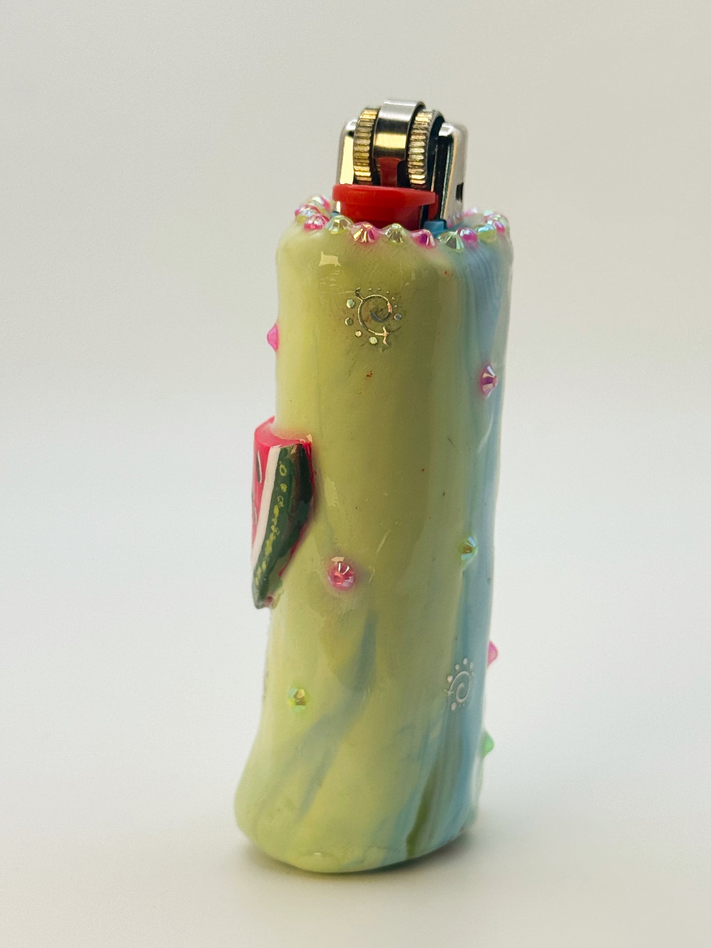 Sassy Watermelon Lighter Case| Fits Standard Bic | Handmade Polymer Clay Art