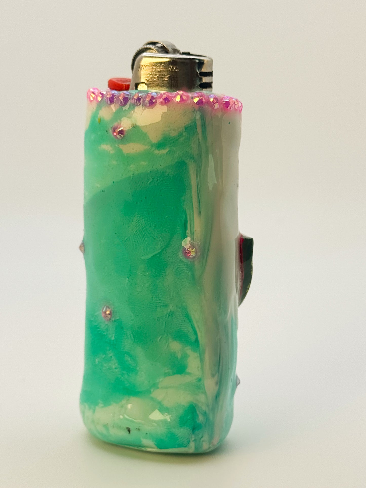 Sweet Watermelon Lighter Case| Fits Standard Bic | Handmade Polymer Clay Art