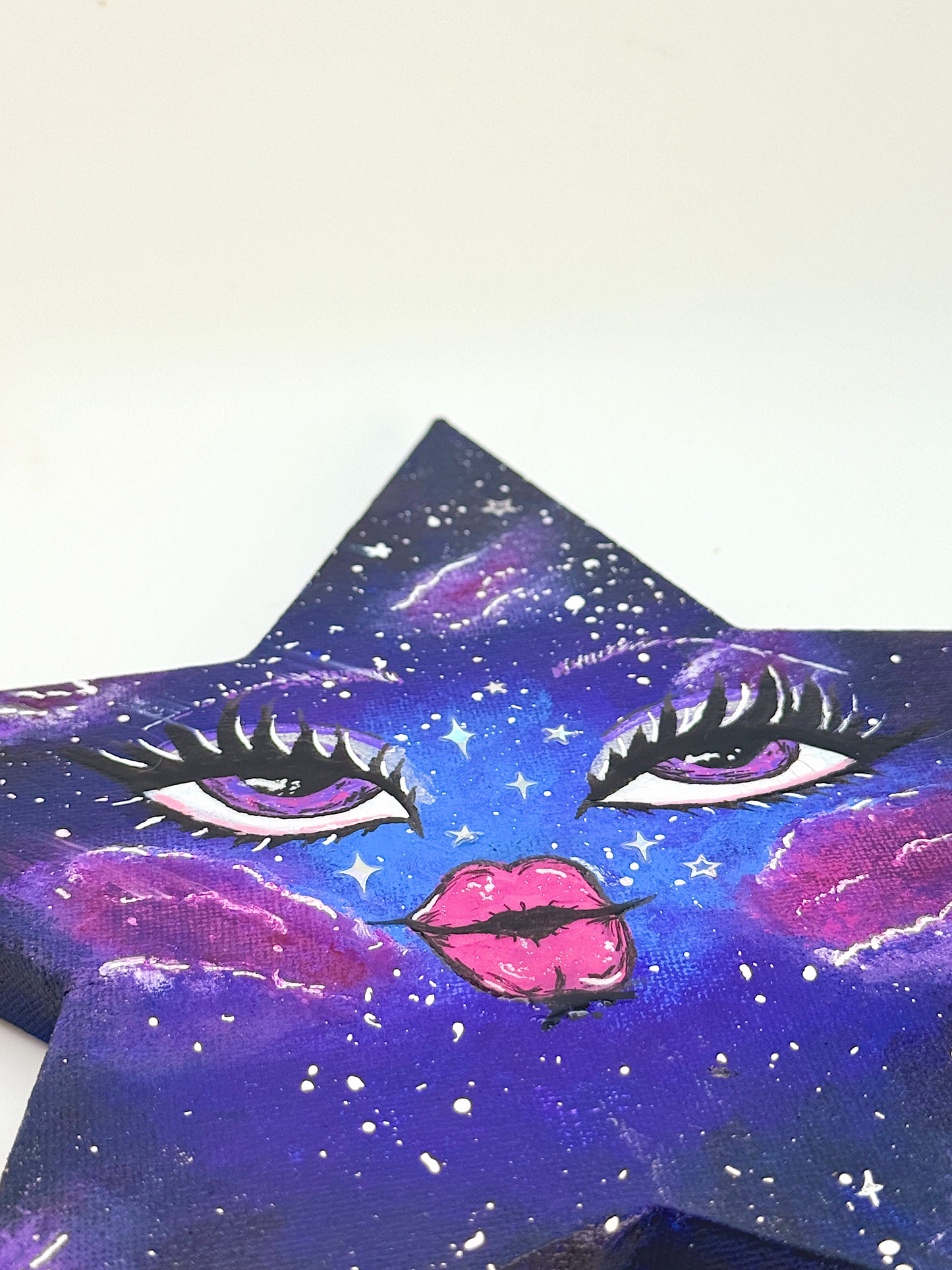Galactic Glam Star — Original 10” Canvas Art