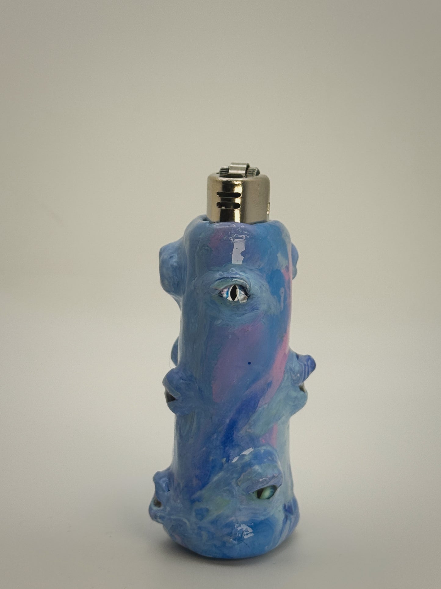 Eyeball Lighter Case| Fits Standard Bic | Handmade Polymer Clay Art