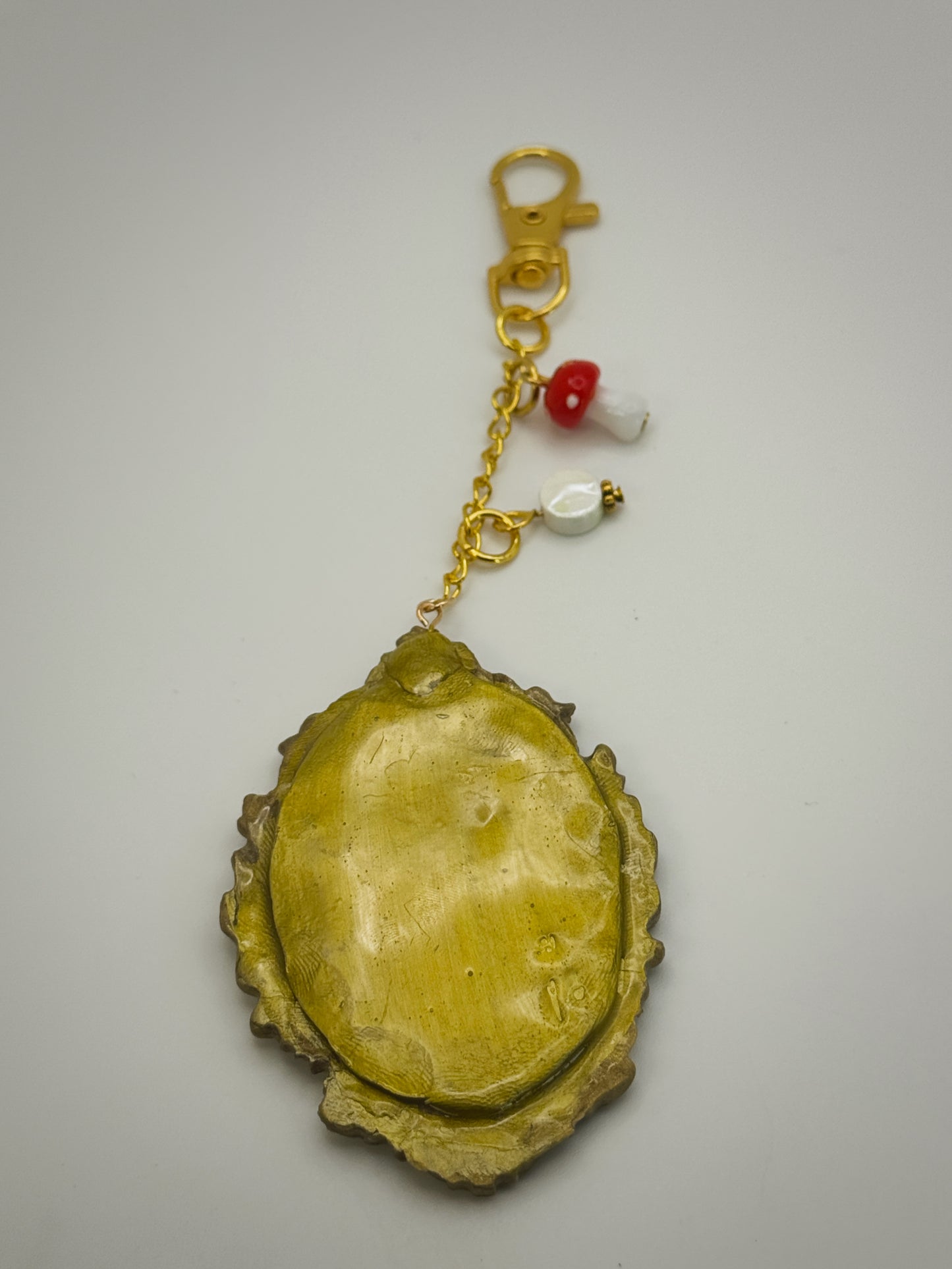 Vintage Frame Rip It Frog Keychain – Handmade Polymer Clay Bag Charm