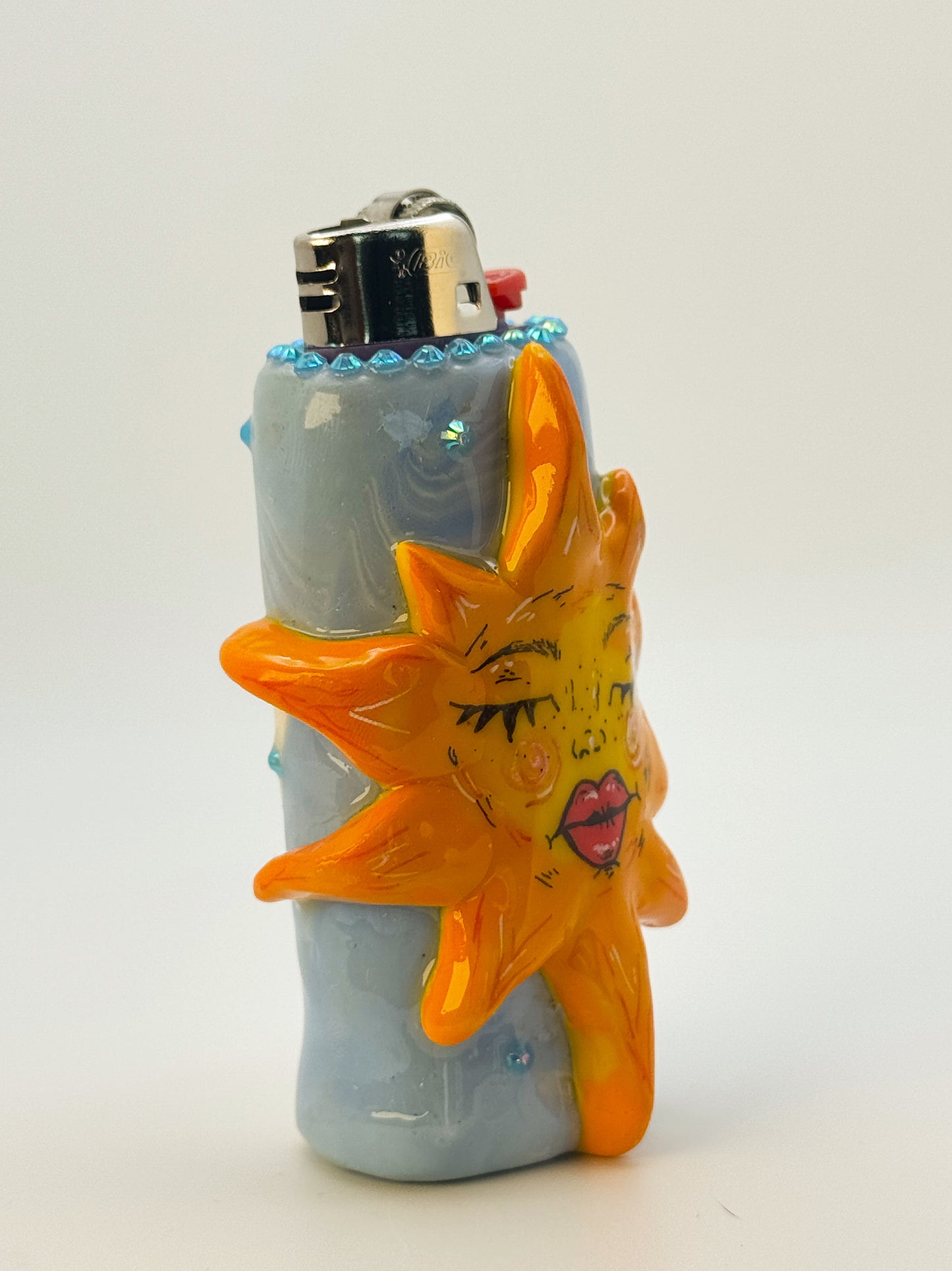 Miss Sunny Lighter Case| Fits Standard Bic | Handmade Polymer Clay Art