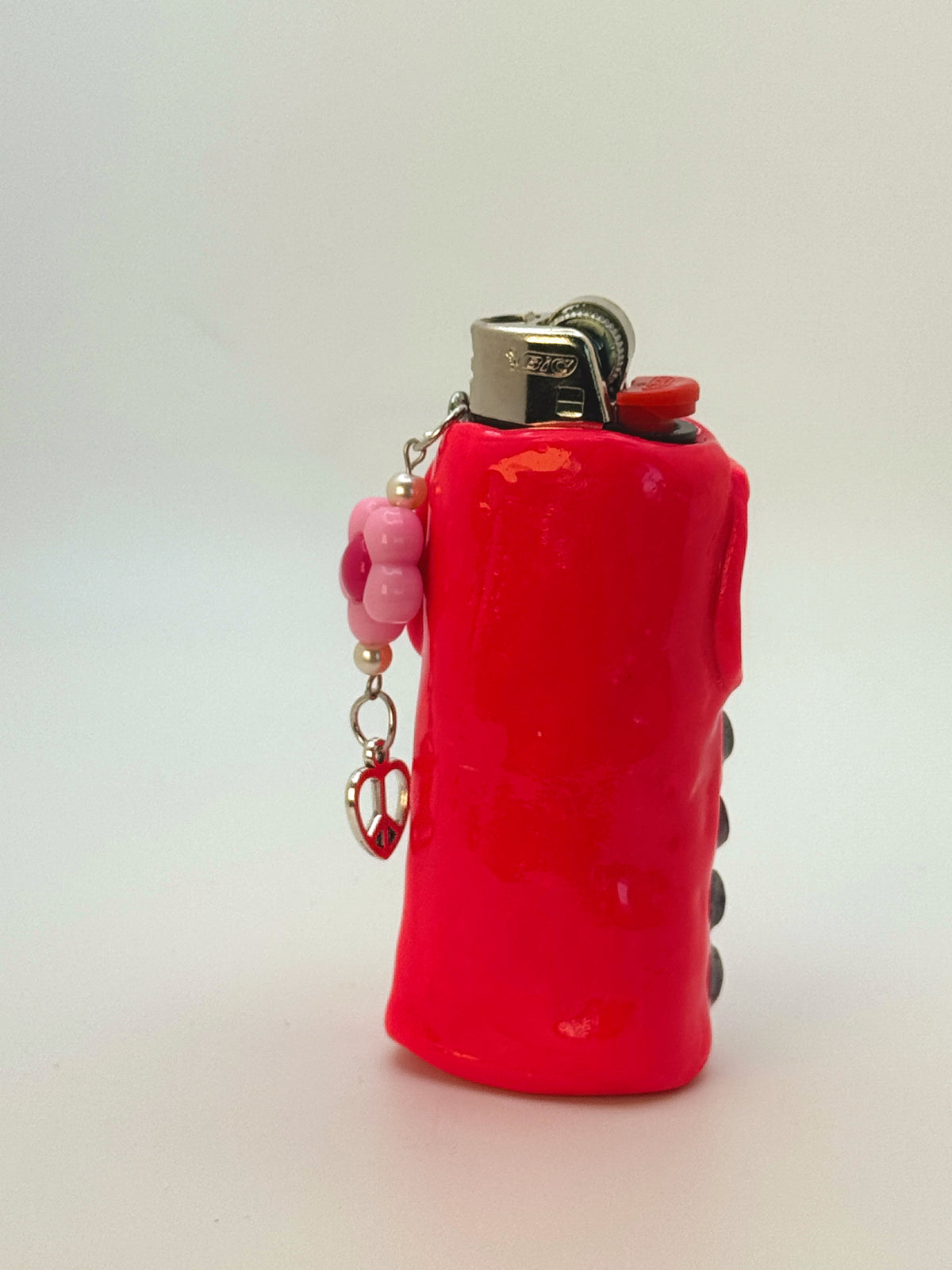 Vintage Cell Phone Case with charm| Fits Standard Bic | Handmade Polymer Clay Art