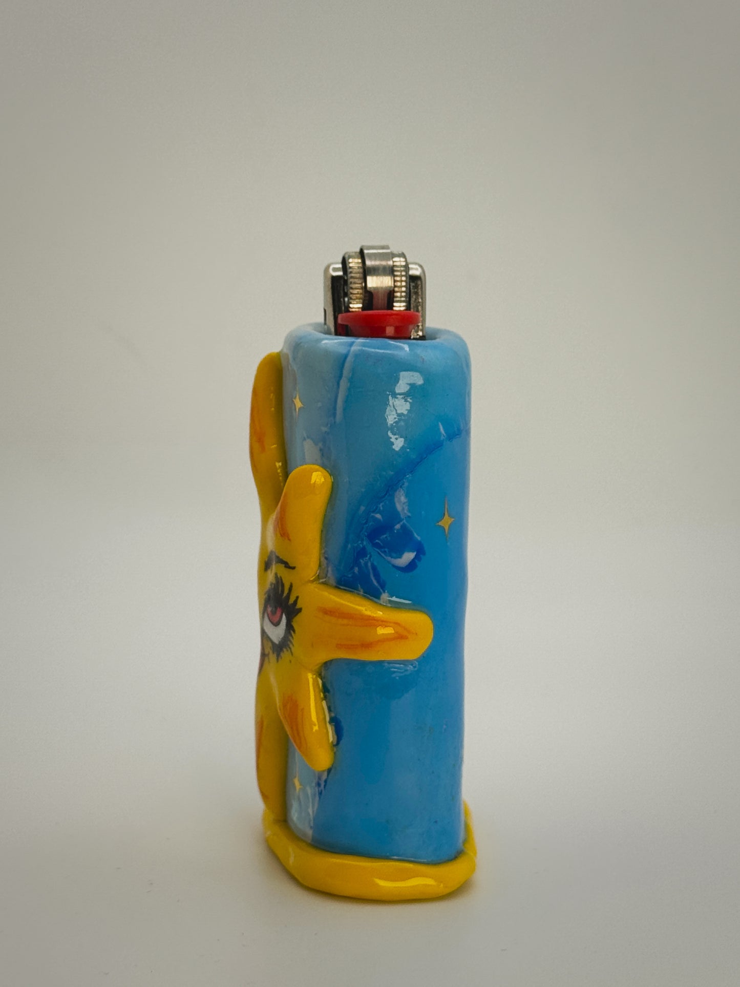 Sunny Girly Lighter Case| Fits Standard Bic | Handmade Polymer Clay Art
