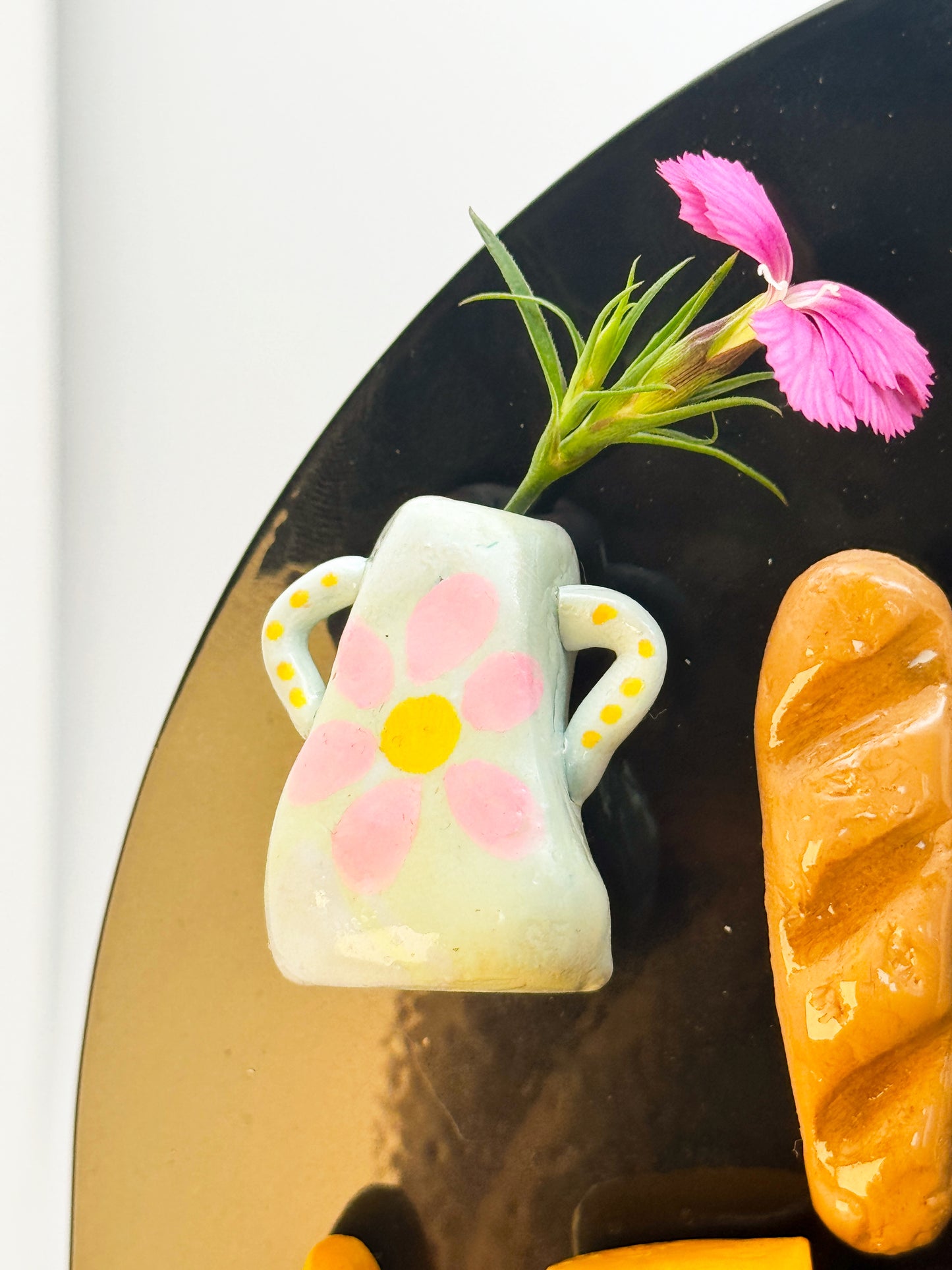 Mini Vase — Handmade Polymer Clay Fridge Magnets