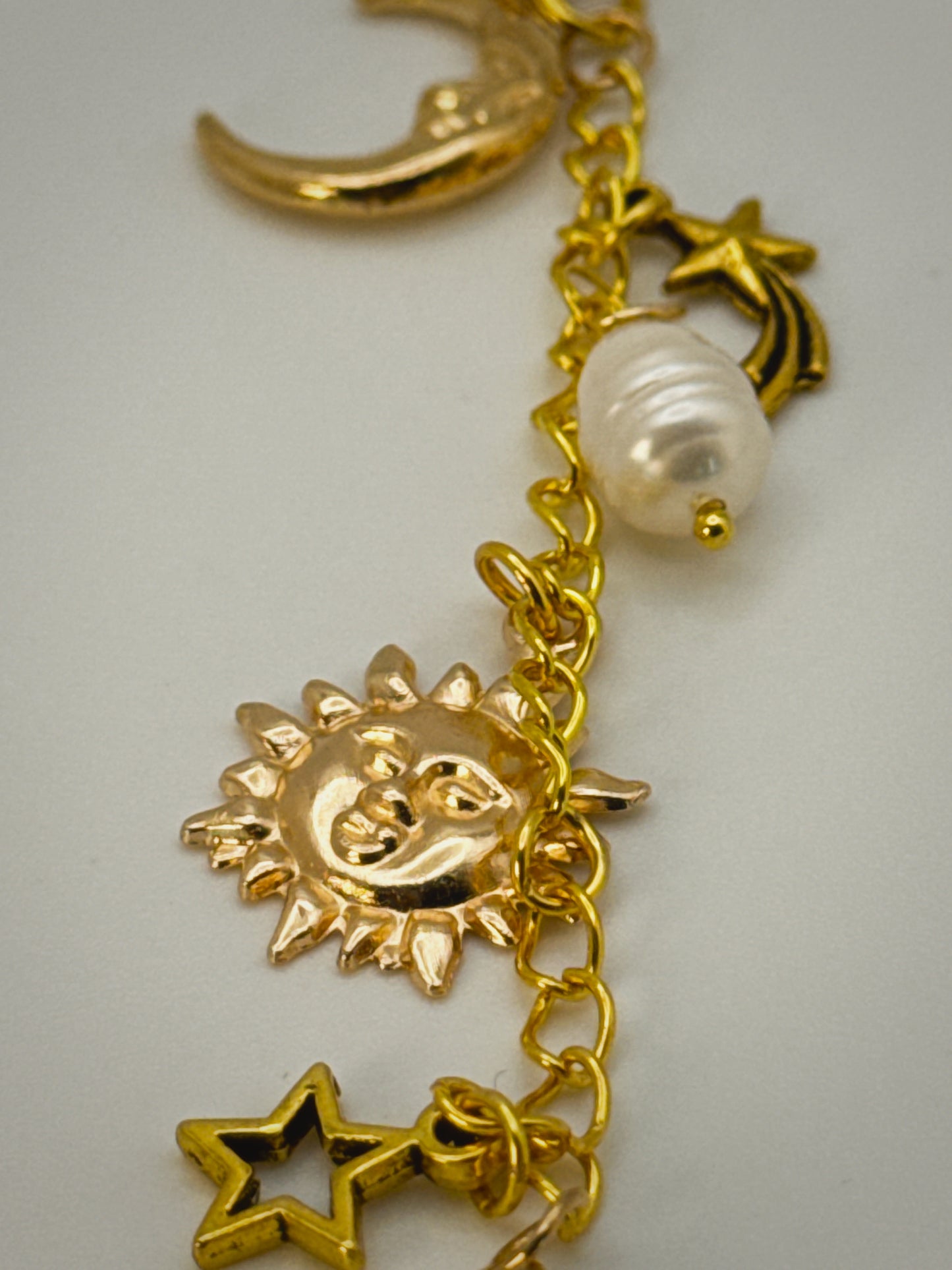 Gold Celestial Bag Charm | Handmade Key Chain