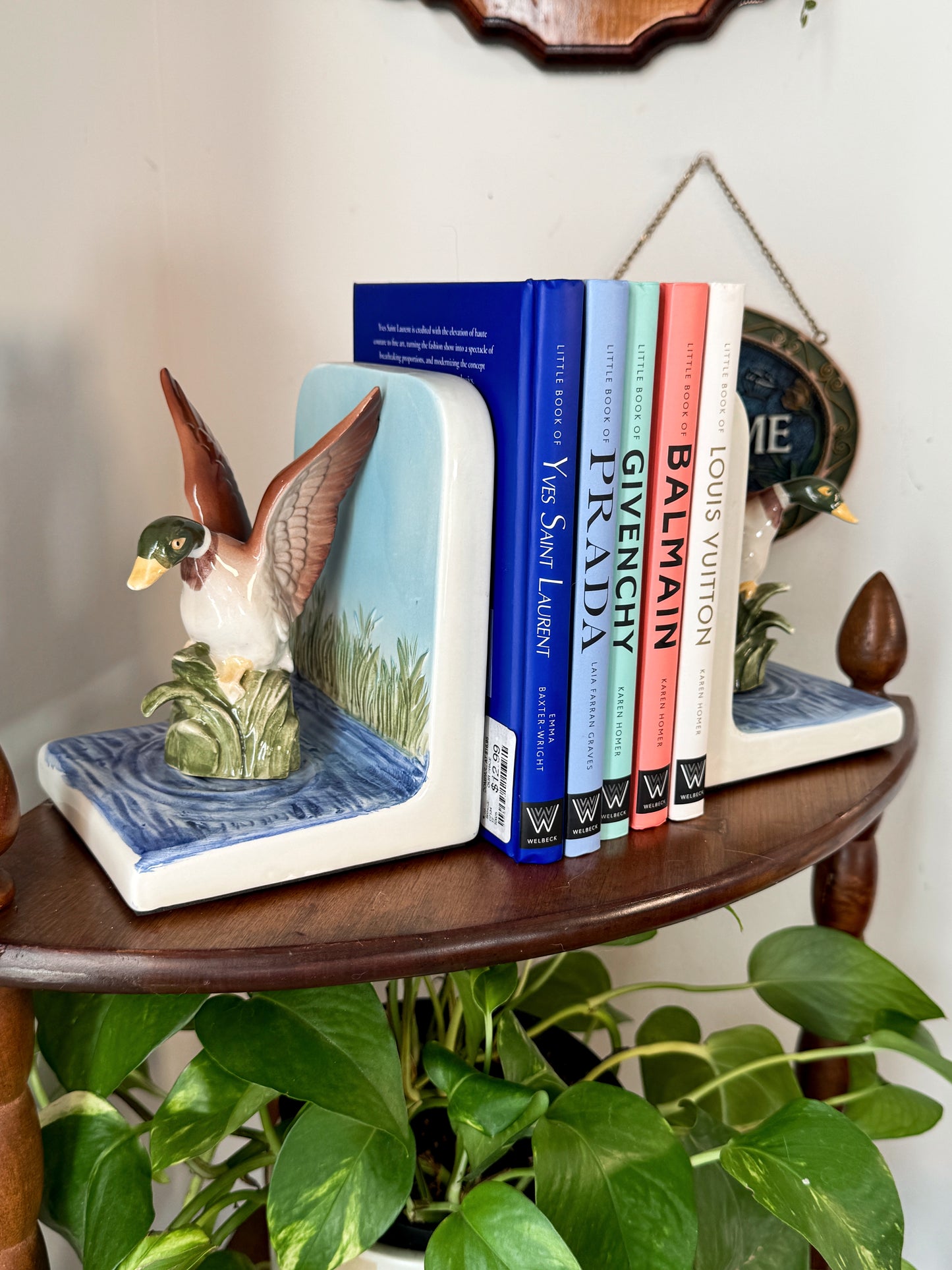 Vintage Mallard Duck Ceramic Bookends – Made in Taiwan