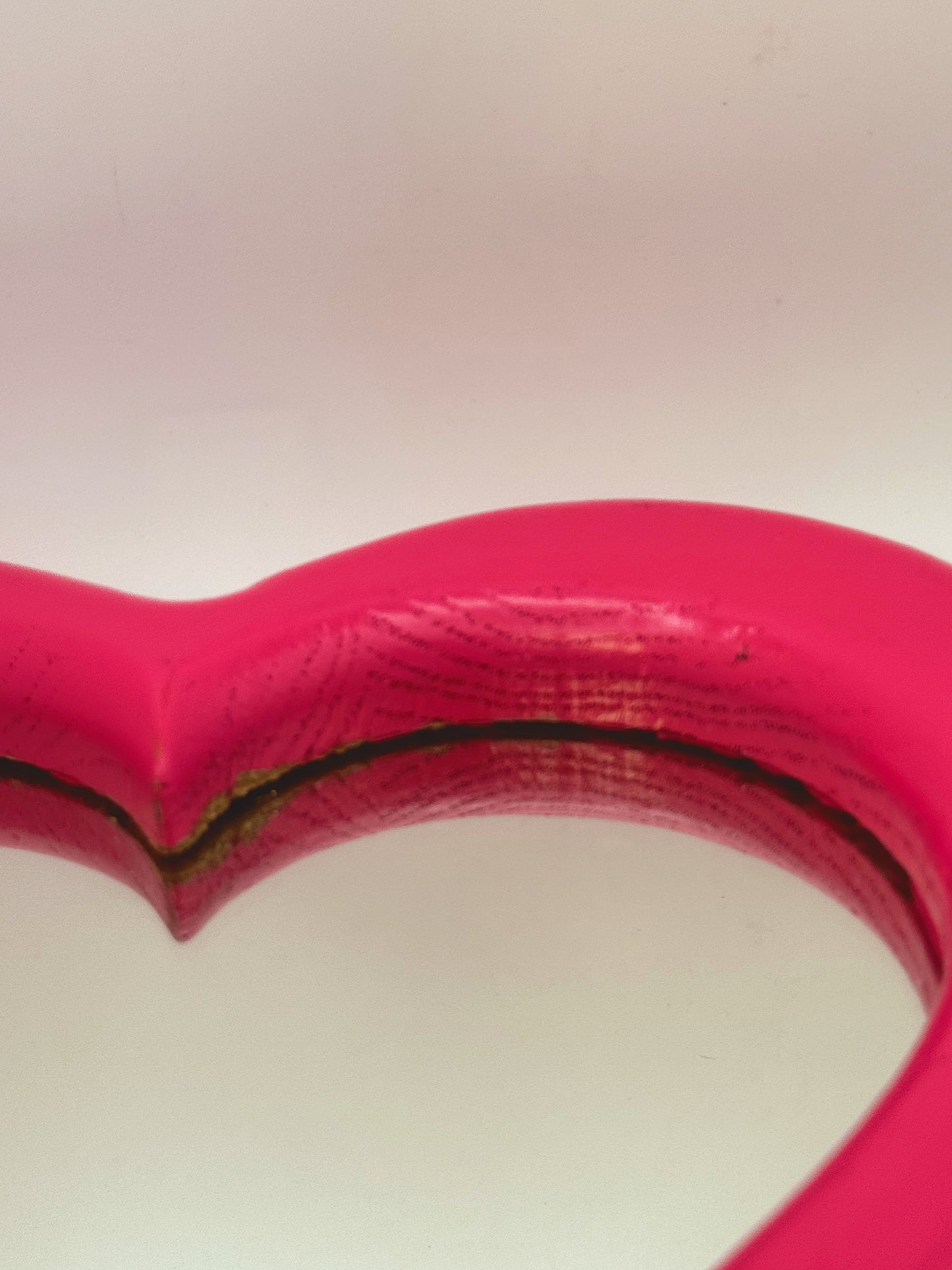 Vintage Pink Heart Wall Mirror (Hand-Painted, 10” x 10”)