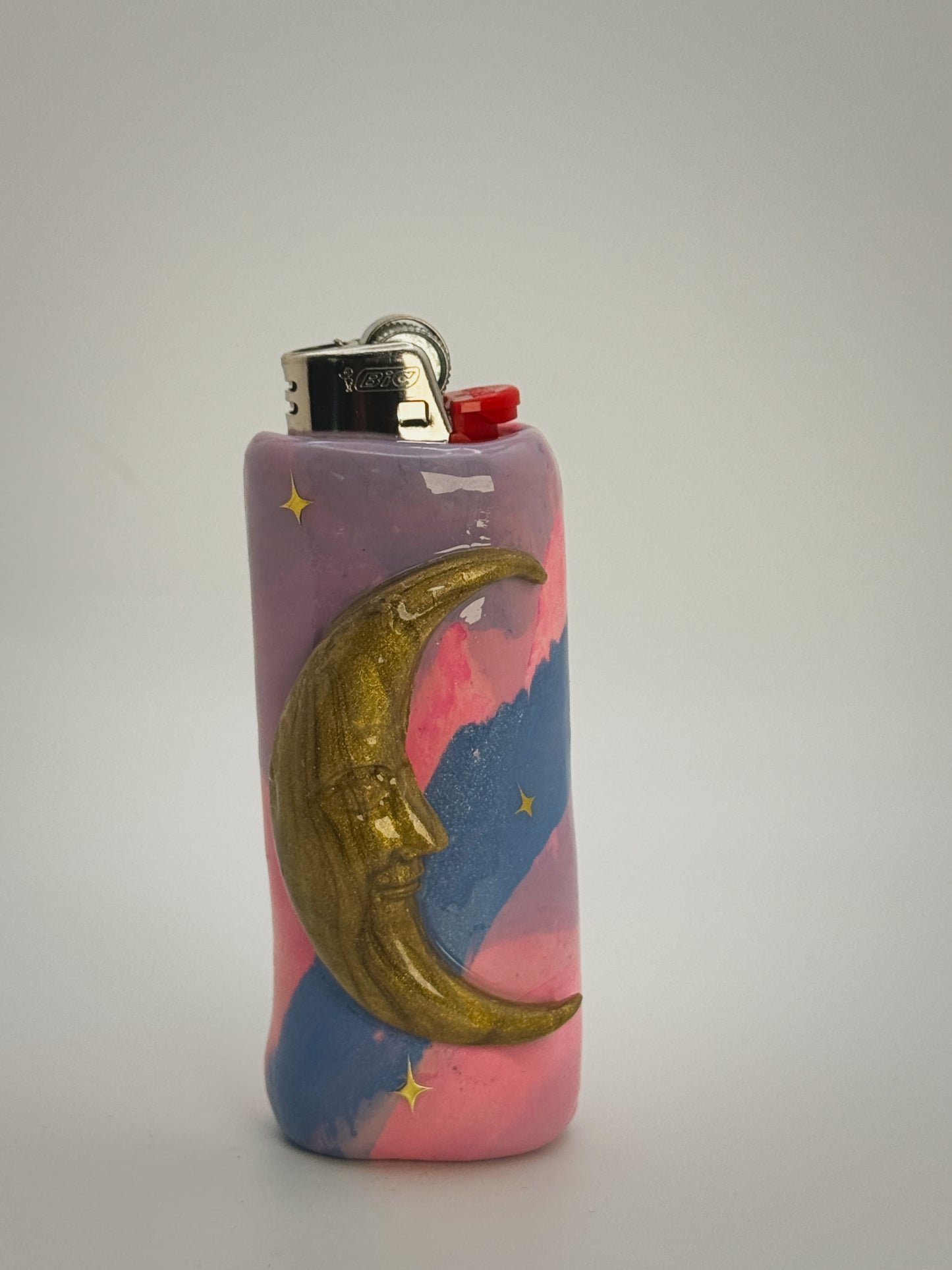Celestial Lighter Case| Fits Standard Bic | Handmade Polymer Clay Art