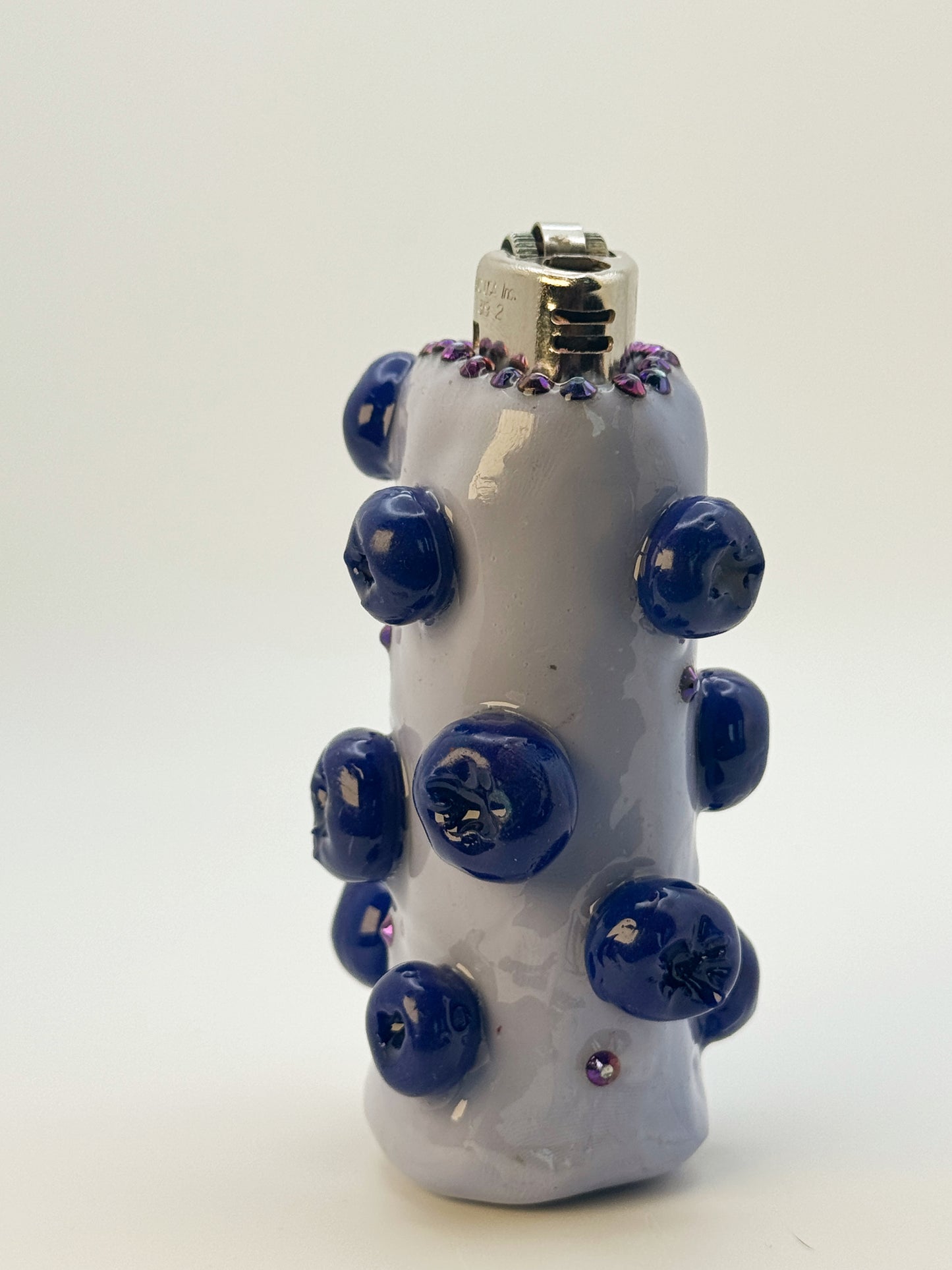 Fresh Blueberries Lighter Case| Fits Standard Bic | Handmade Polymer Clay Art