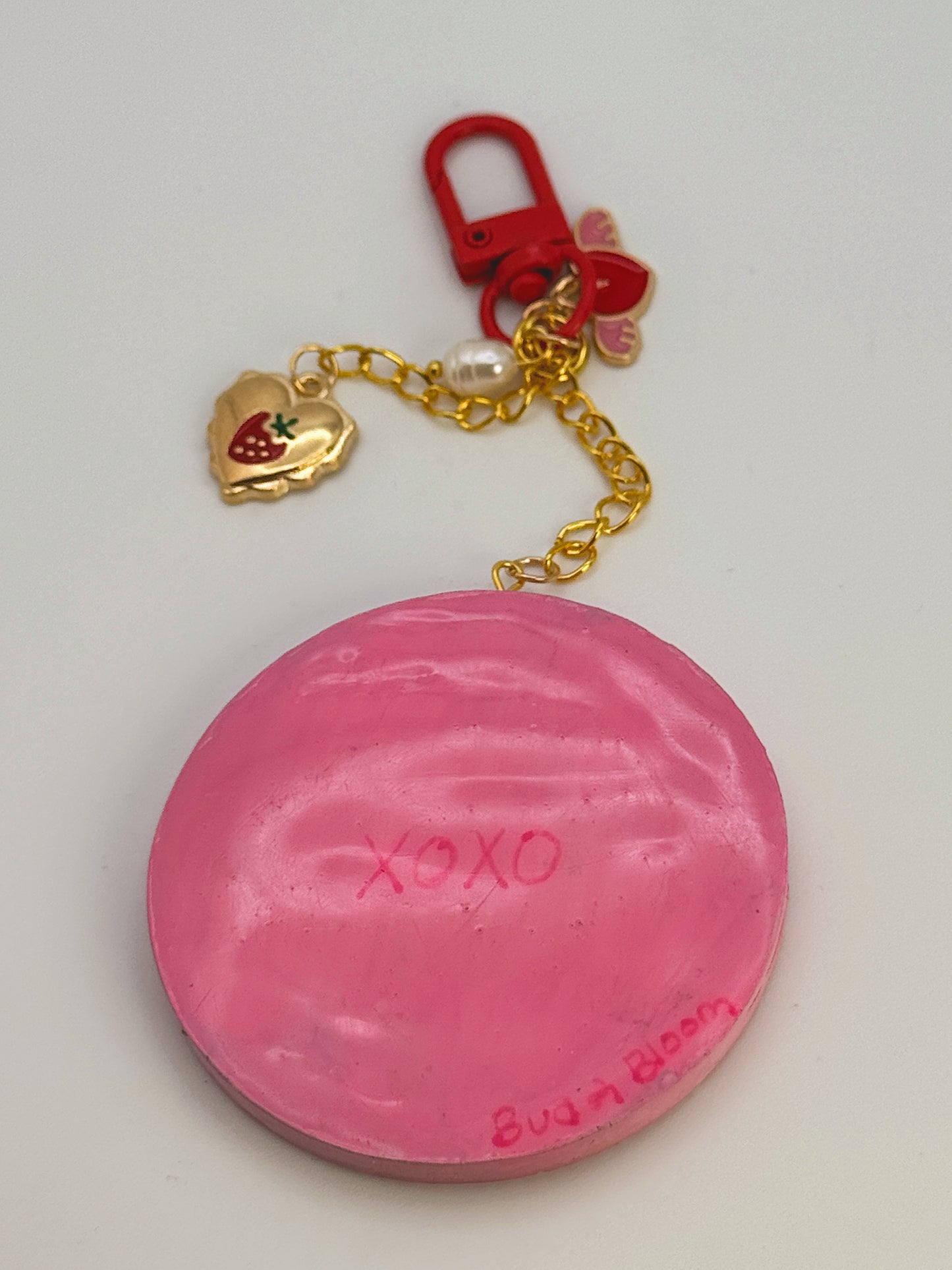 Kewpie-Inspired Cherub Bag Charm – Pink Angel & Devil Heart Keychain