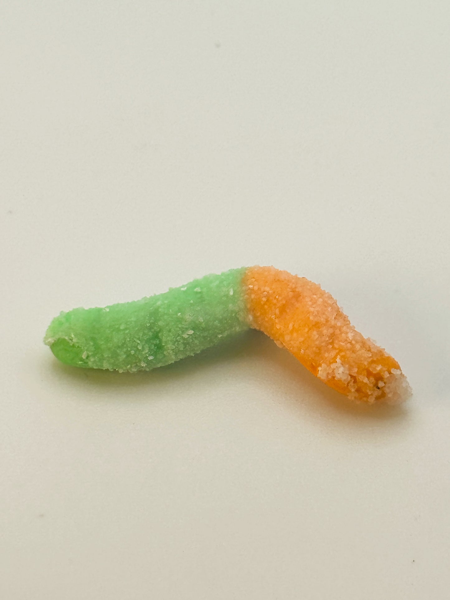 Orange & Green Sour Gummy Worm — Handmade Polymer Clay Fridge Magnets