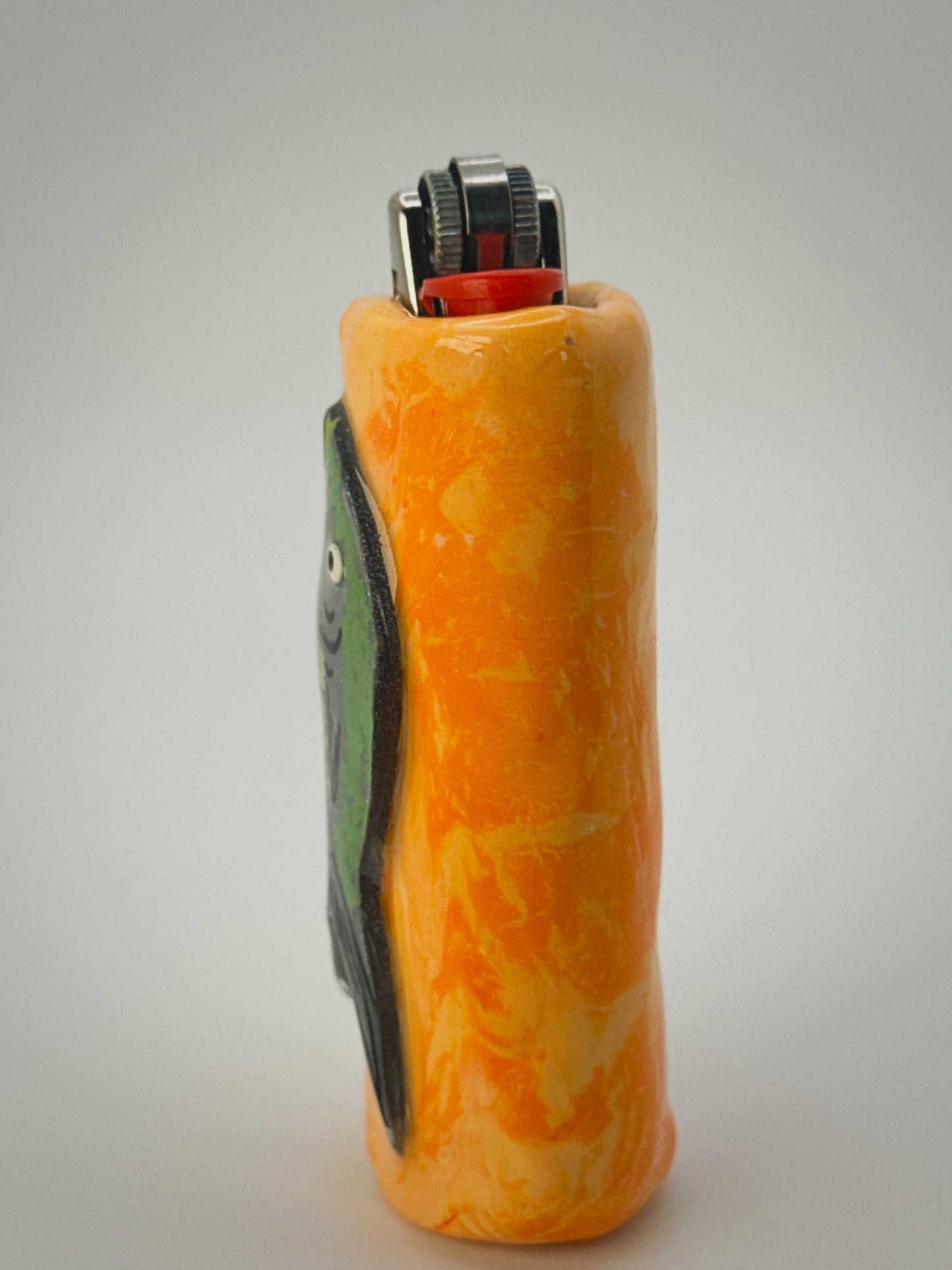 Sardine Fish Lighter Case| Fits Standard Bic | Handmade Polymer Clay Art