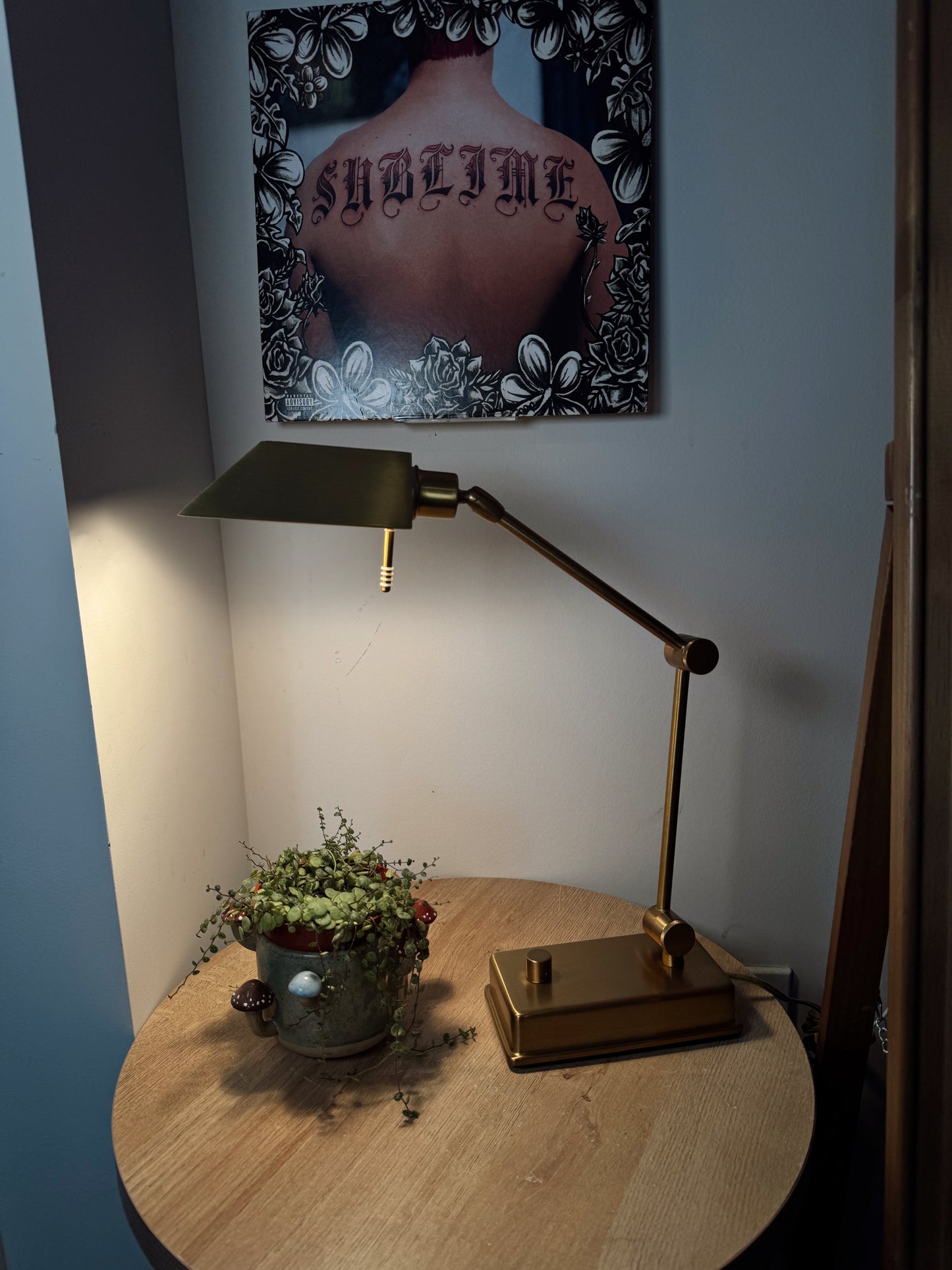 Vintage MCM Holtkötter Leuchten Adjustable Desk Lamp – Antique Brass, Dimmable, German Made