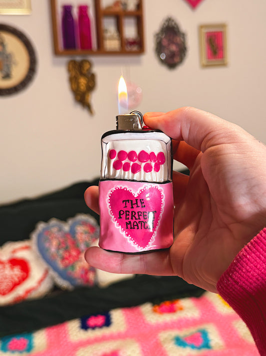 The Perfect Match Lighter Case – Handmade Matchbox-Inspired Polymer Clay Cover