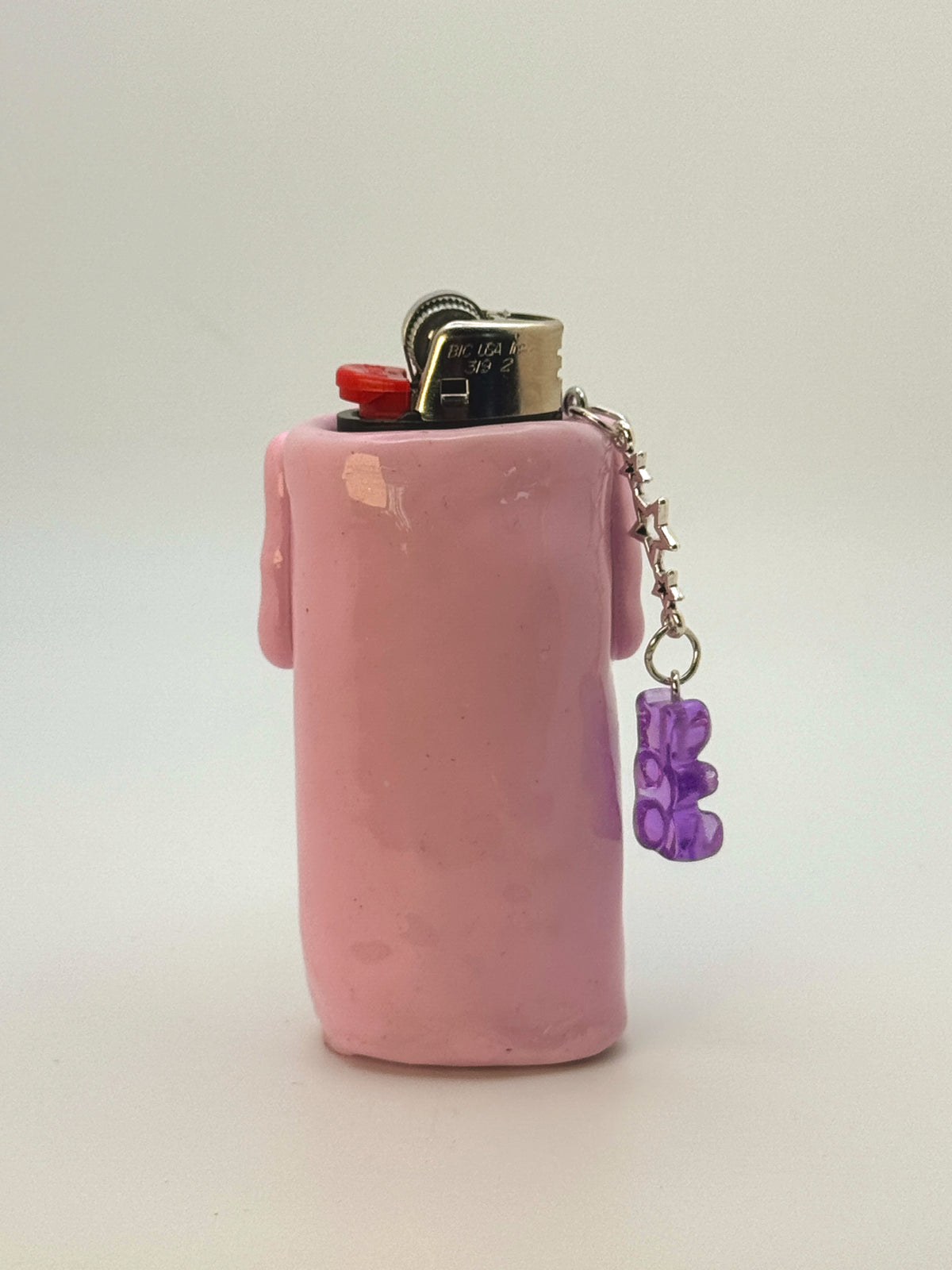 Vintage Cell Phone Case with charm| Fits Standard Bic | Handmade Polymer Clay Art