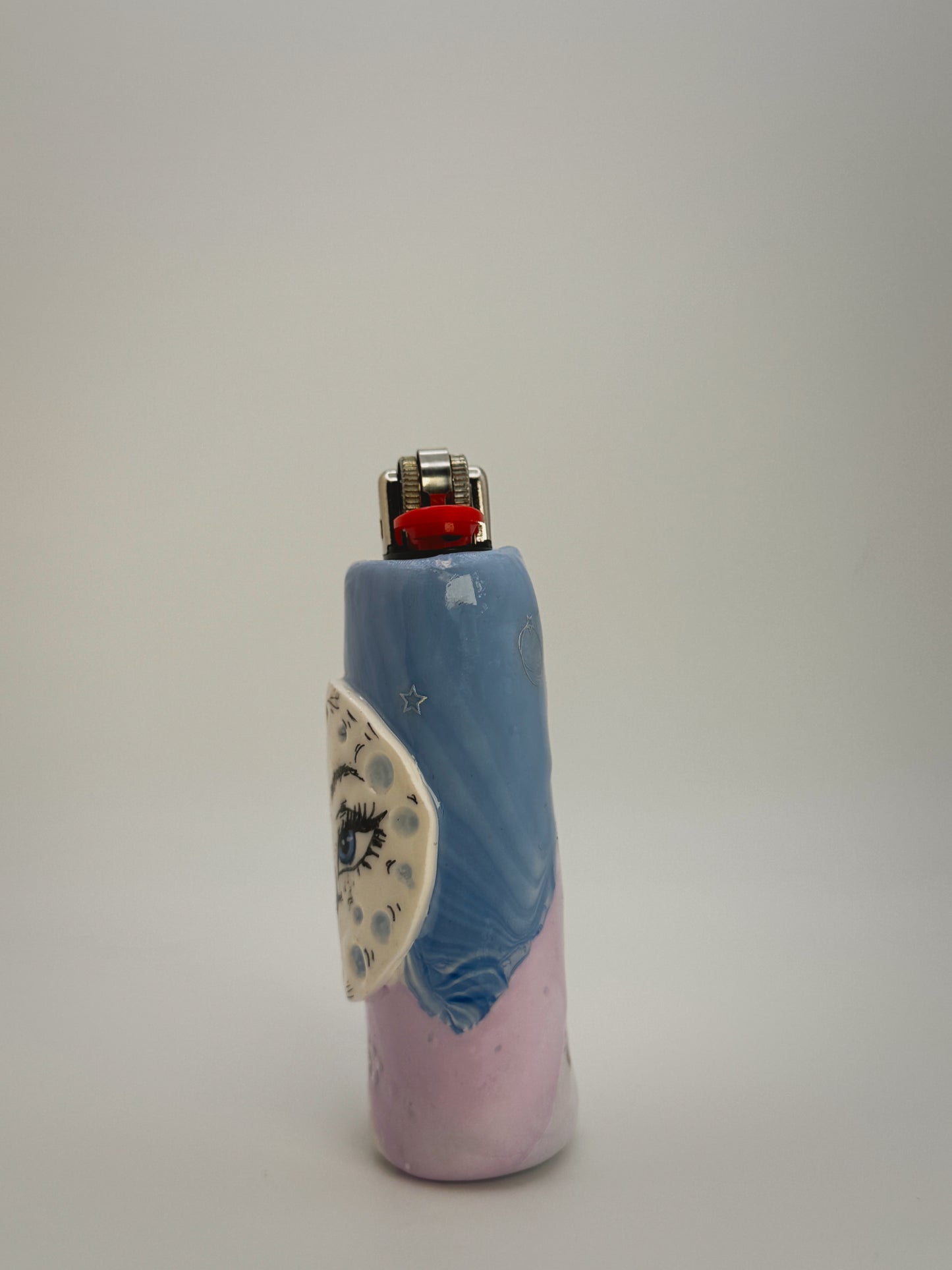 Sassy Moon Lighter Case| Fits Standard Bic | Handmade Polymer Clay Art