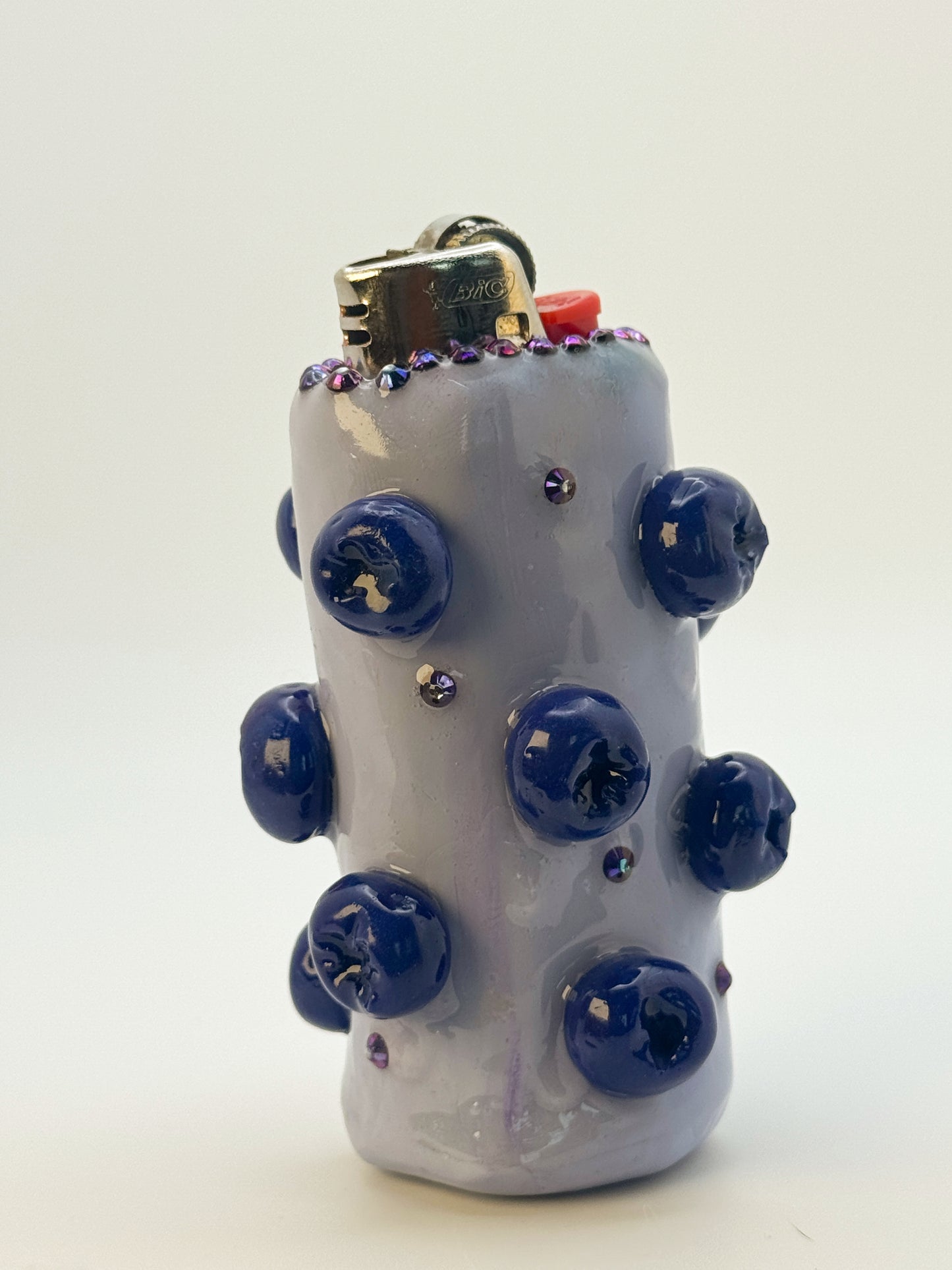 Fresh Blueberries Lighter Case| Fits Standard Bic | Handmade Polymer Clay Art