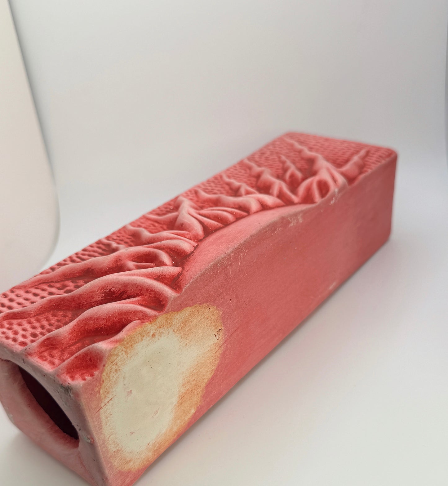 Vintage Pink Ceramic Sun & Moon Sculptural Bookends / Candle Holders (Set of 2)