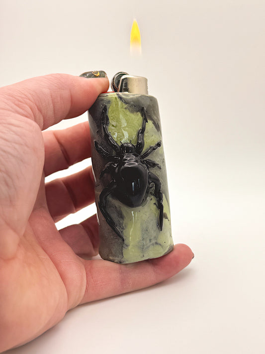 Spider Lighter Case – Hand-Sculpted Polymer Clay Functional Art